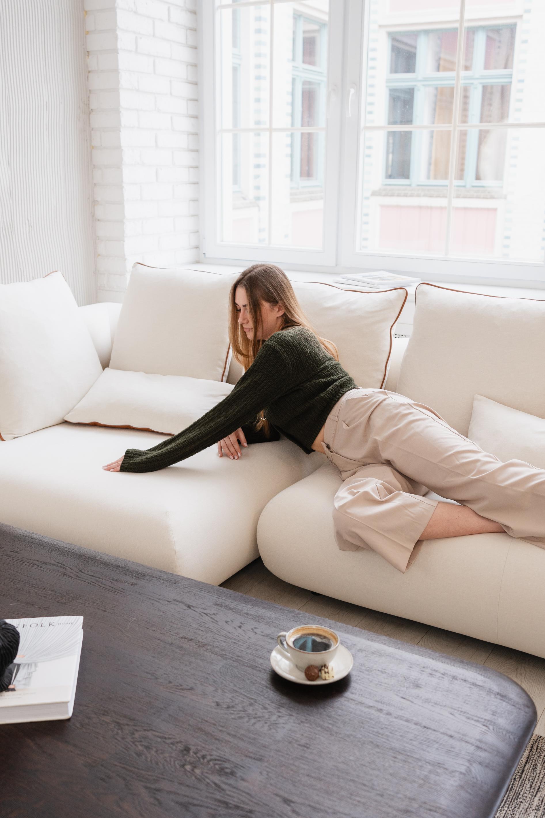 Right-facing modular corner sofa CASABLANCA customizable