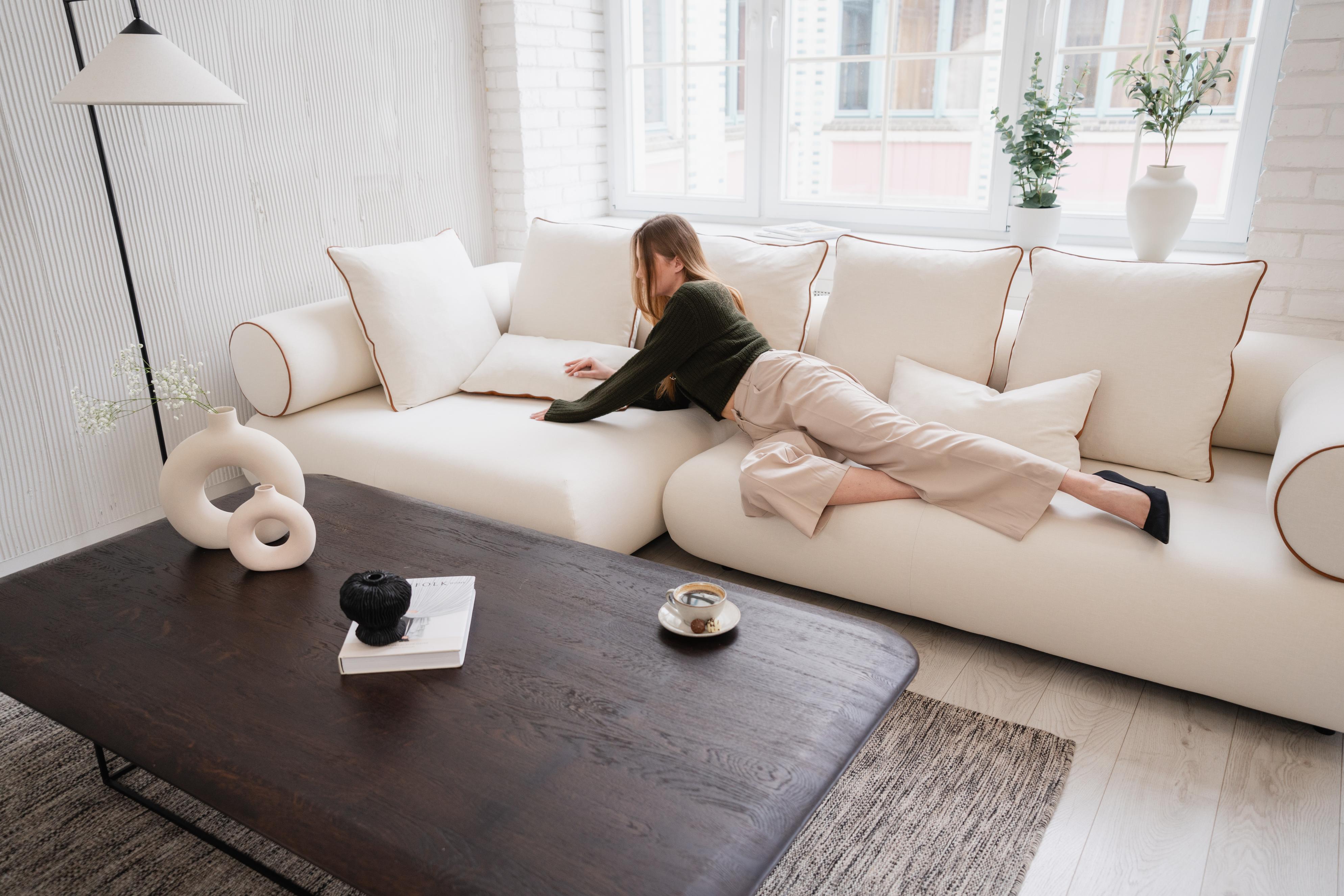 Right-facing modular corner sofa CASABLANCA customizable