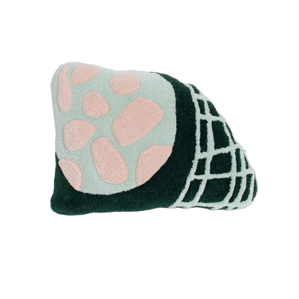 Decoratieve kussen BLUE MOON zwart met muntgroen