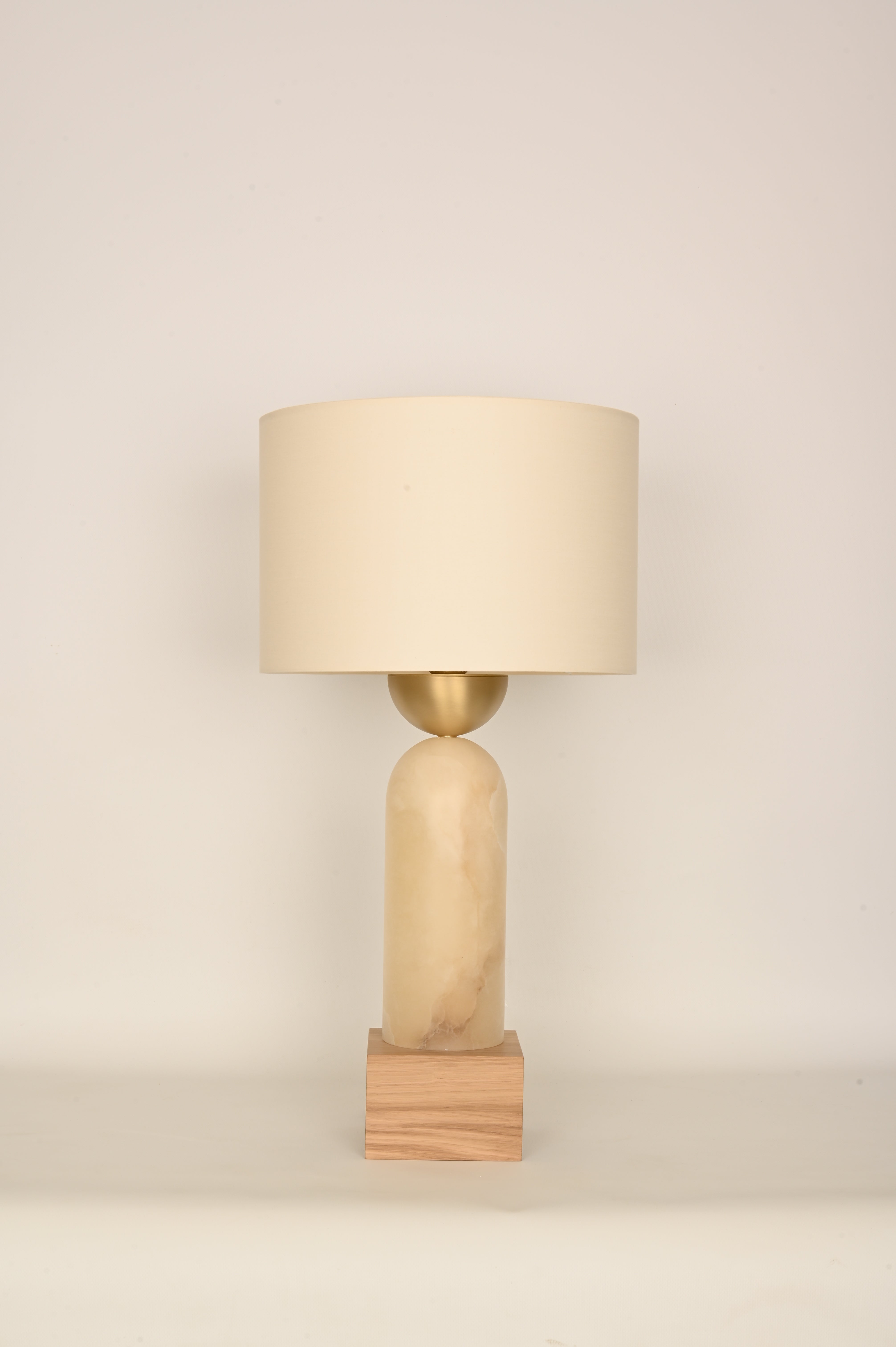 Tafellamp PEONA KELO wit alabaster