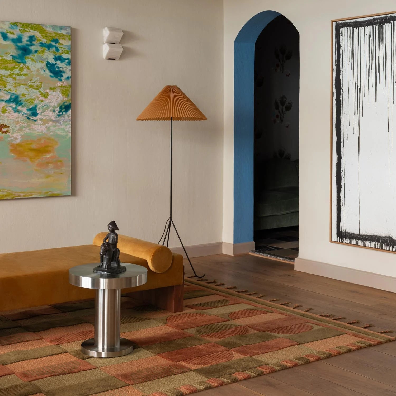 Vloerkleed MURILLO bordeaux-groen