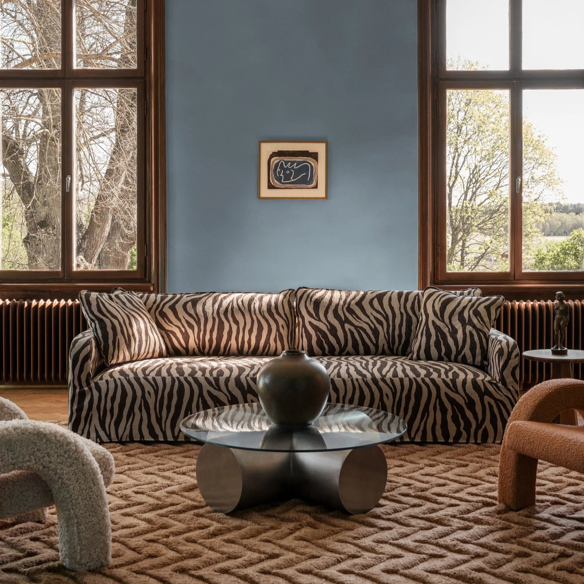 Couchtisch CROSS poliertes Stahl