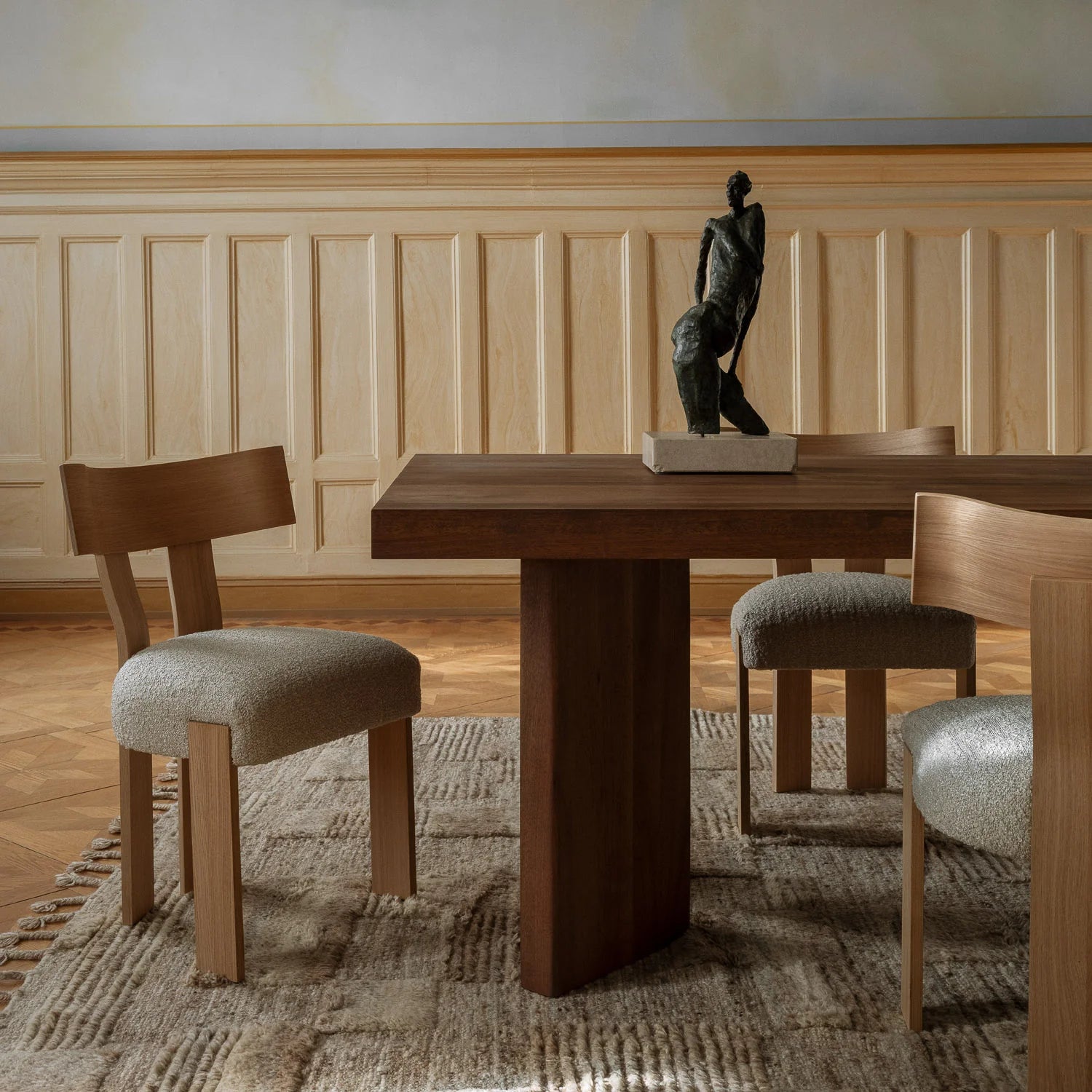 Vloerkleed BELLVER bruin met lange haren