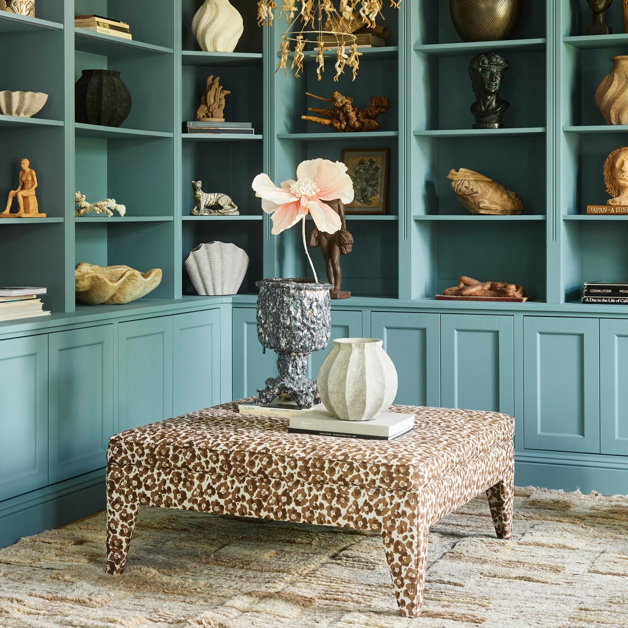 Puf OTTO beige mit Braun