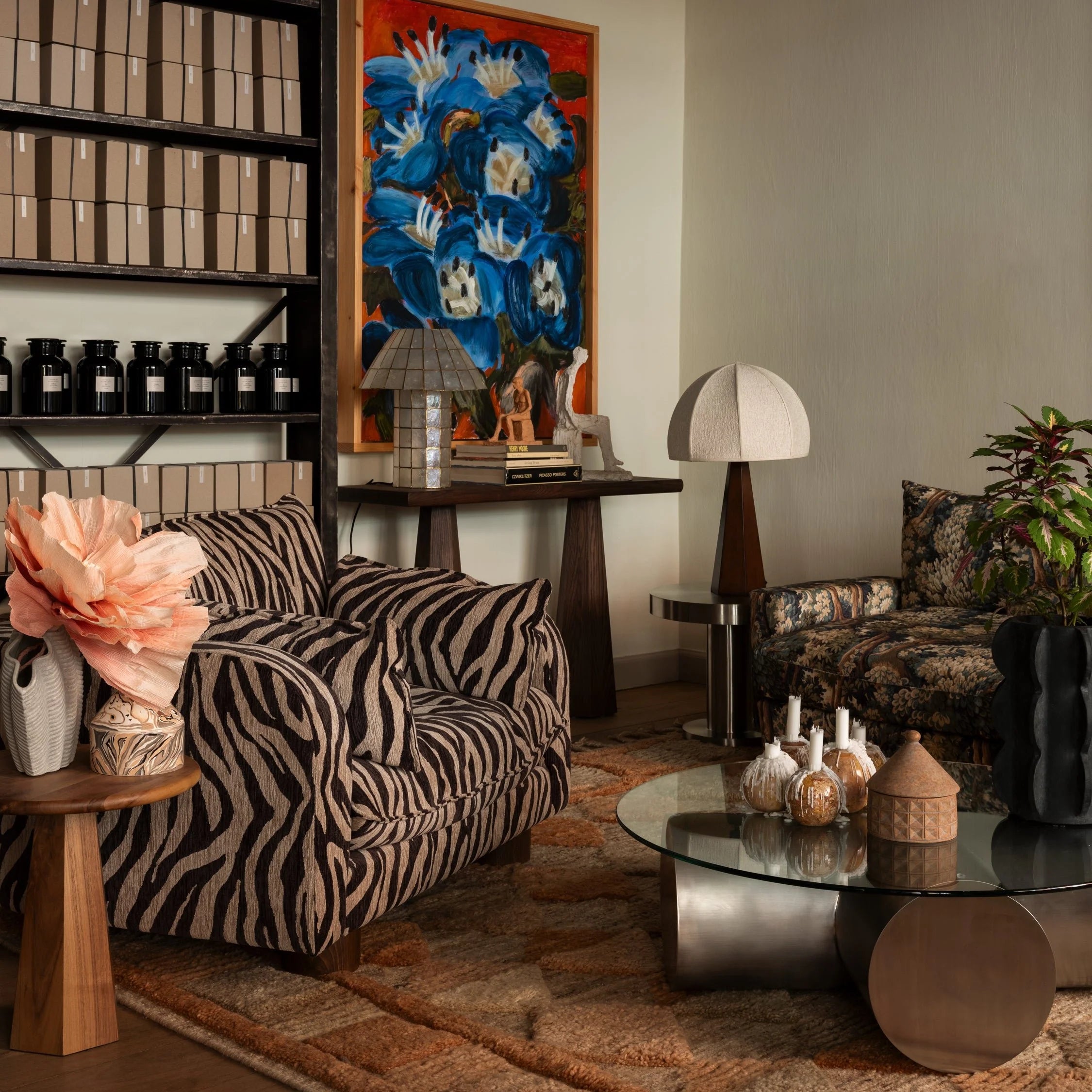 Couchtisch CROSS poliertes Stahl