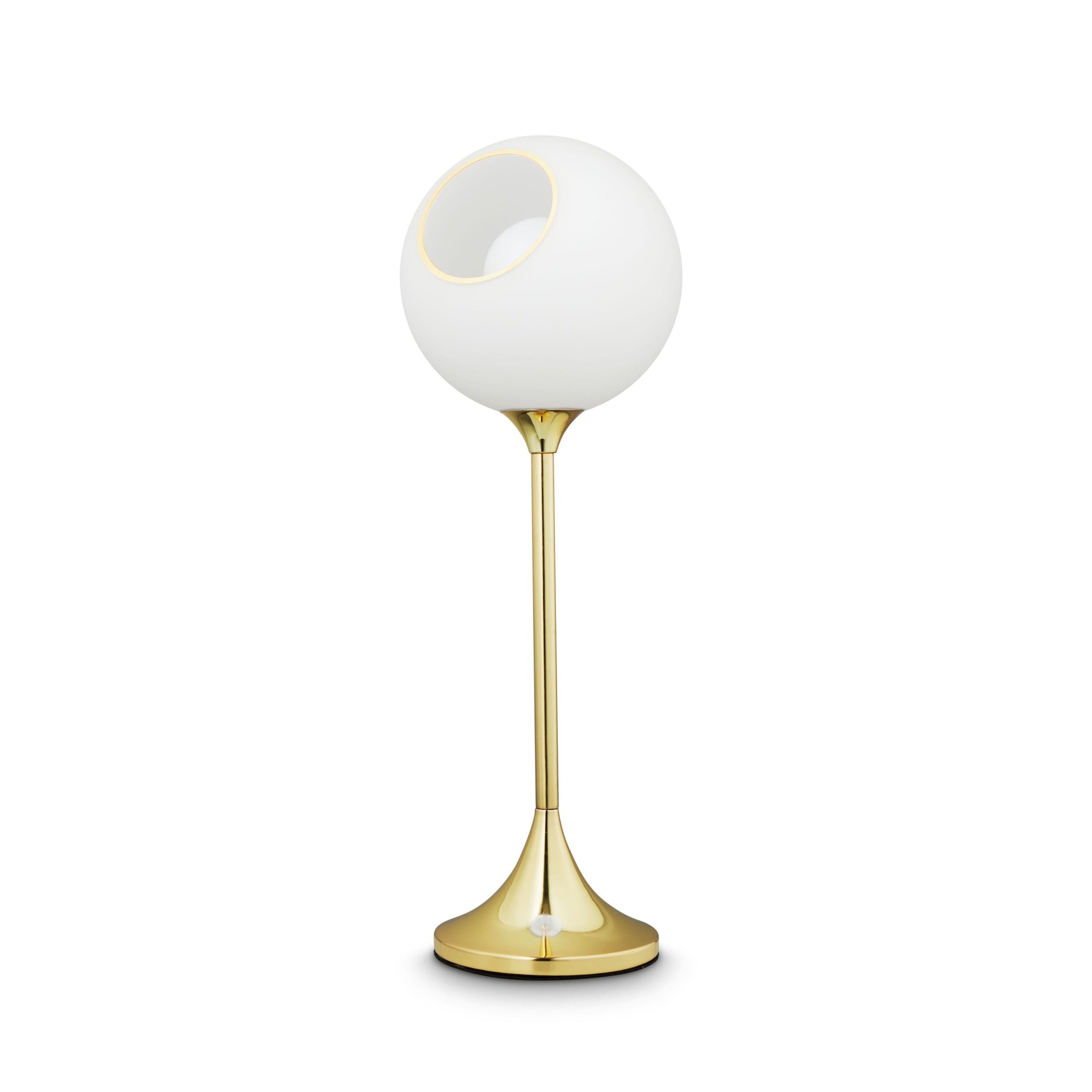 BALLROOM table lamp white with a gold base