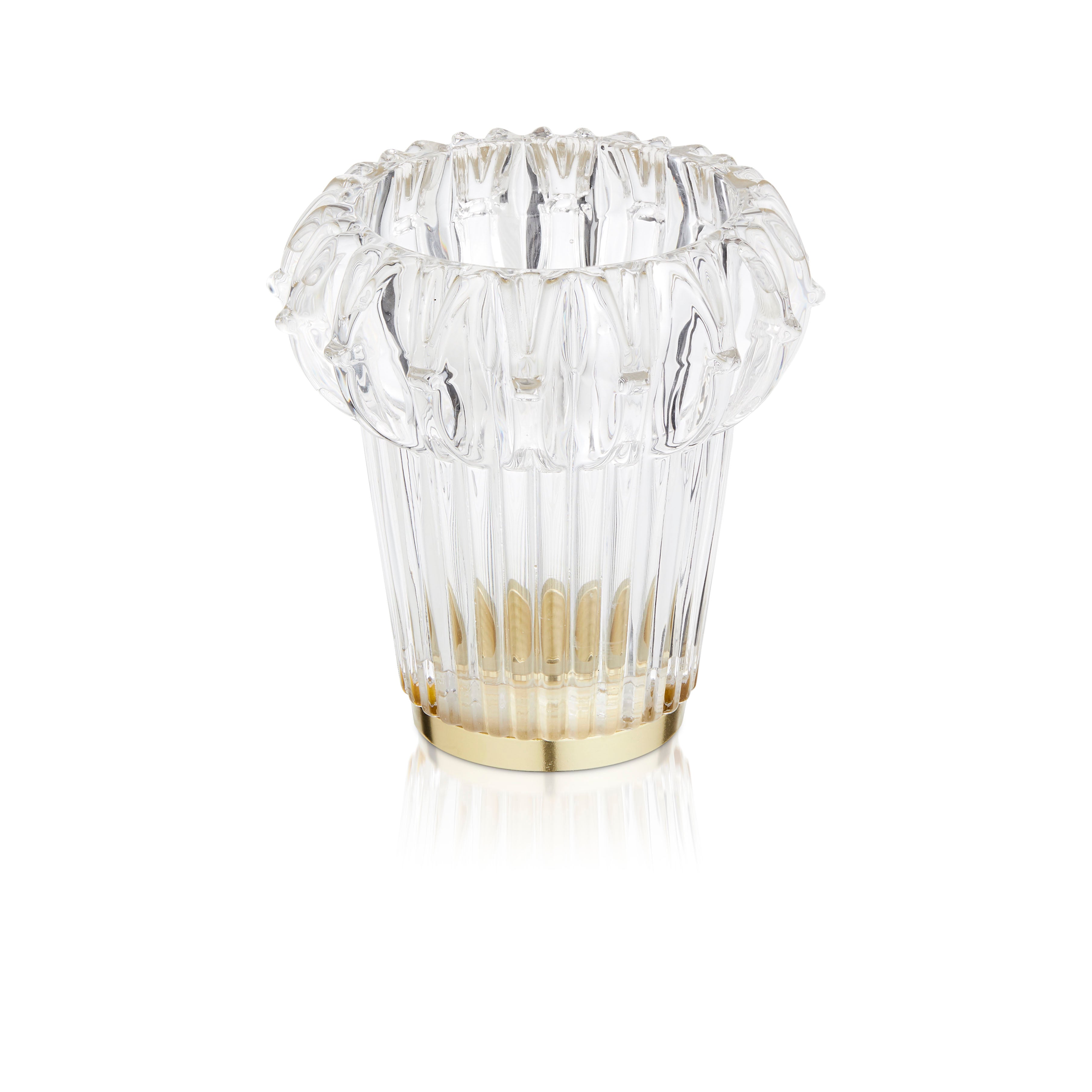 Wandleuchte NEW WAVE OPTIC rosa Glas