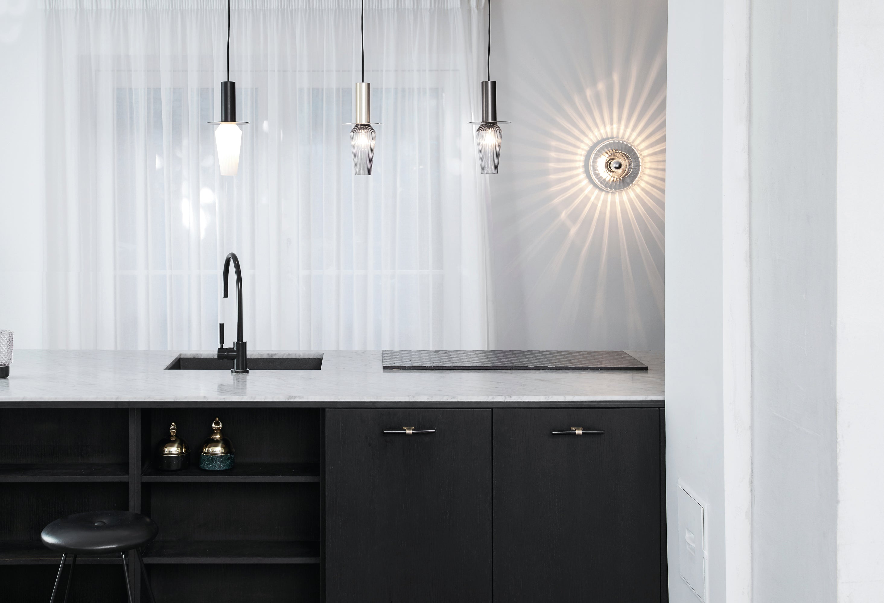 Wandlamp NIEUWE GOLF OPTISCH dymione glas