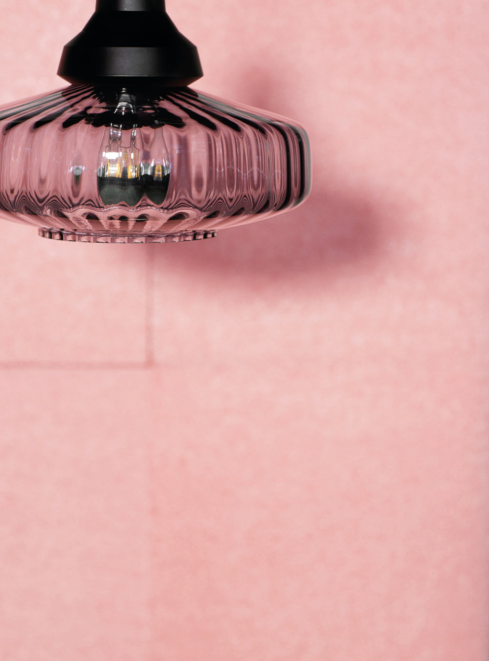 NEW WAVE OPTIC pendant lamp smoky glass with black finish