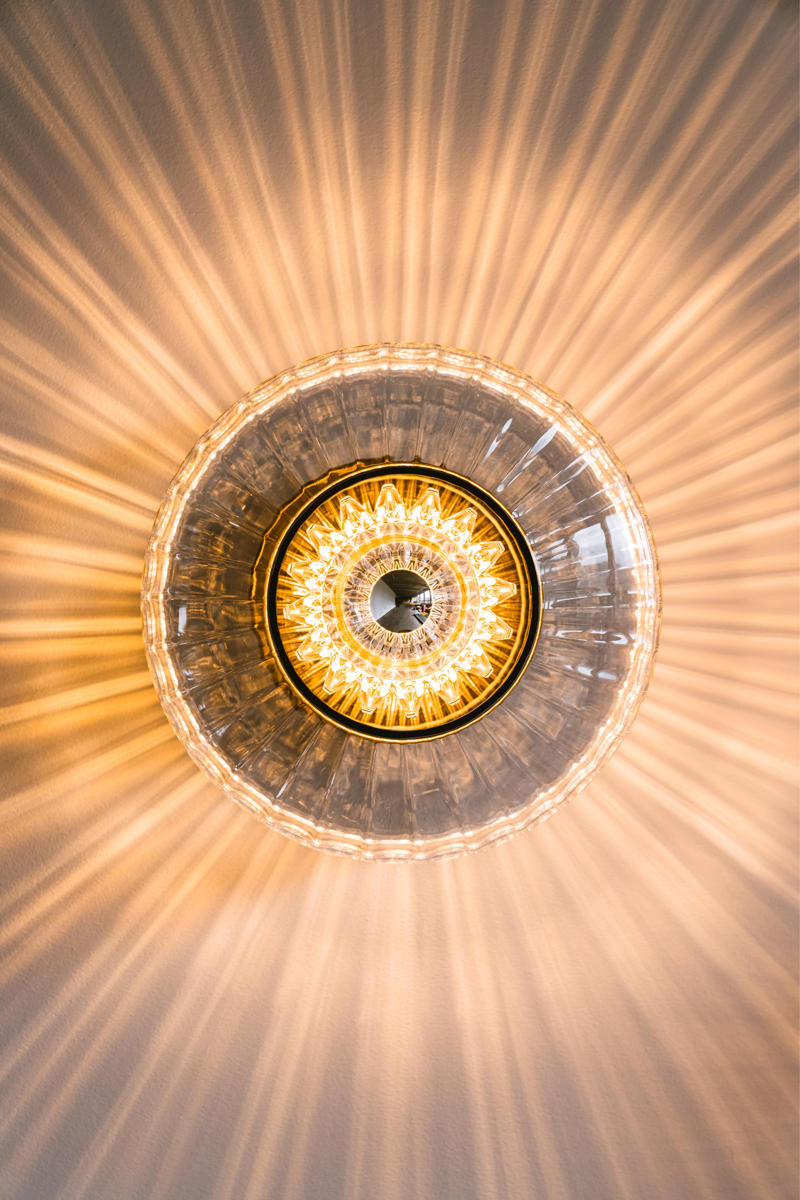 Wandlamp NIEUWE GOLF OPTISCH glazen