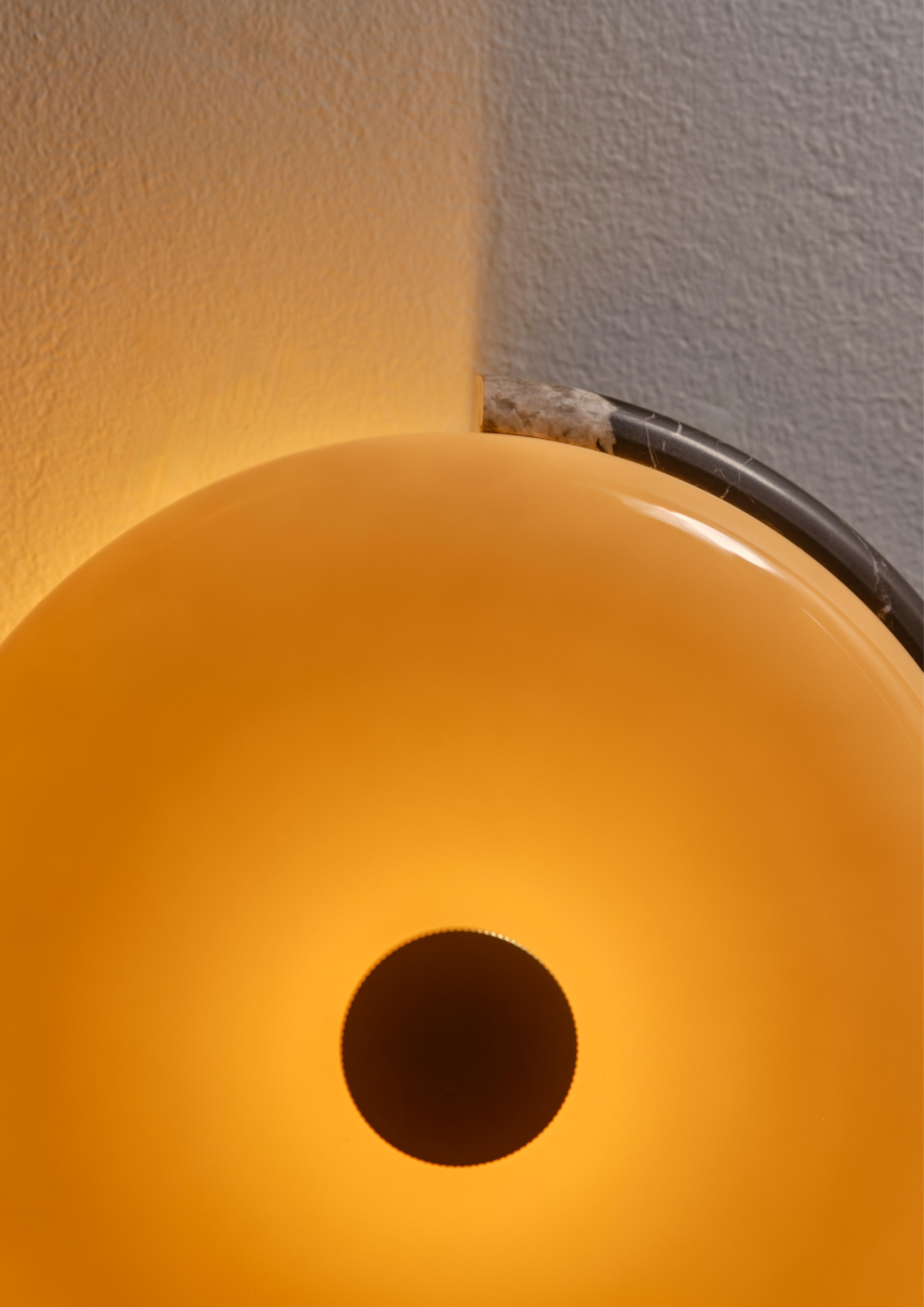 TRIP wall lamp burgundy marble with milky white glass