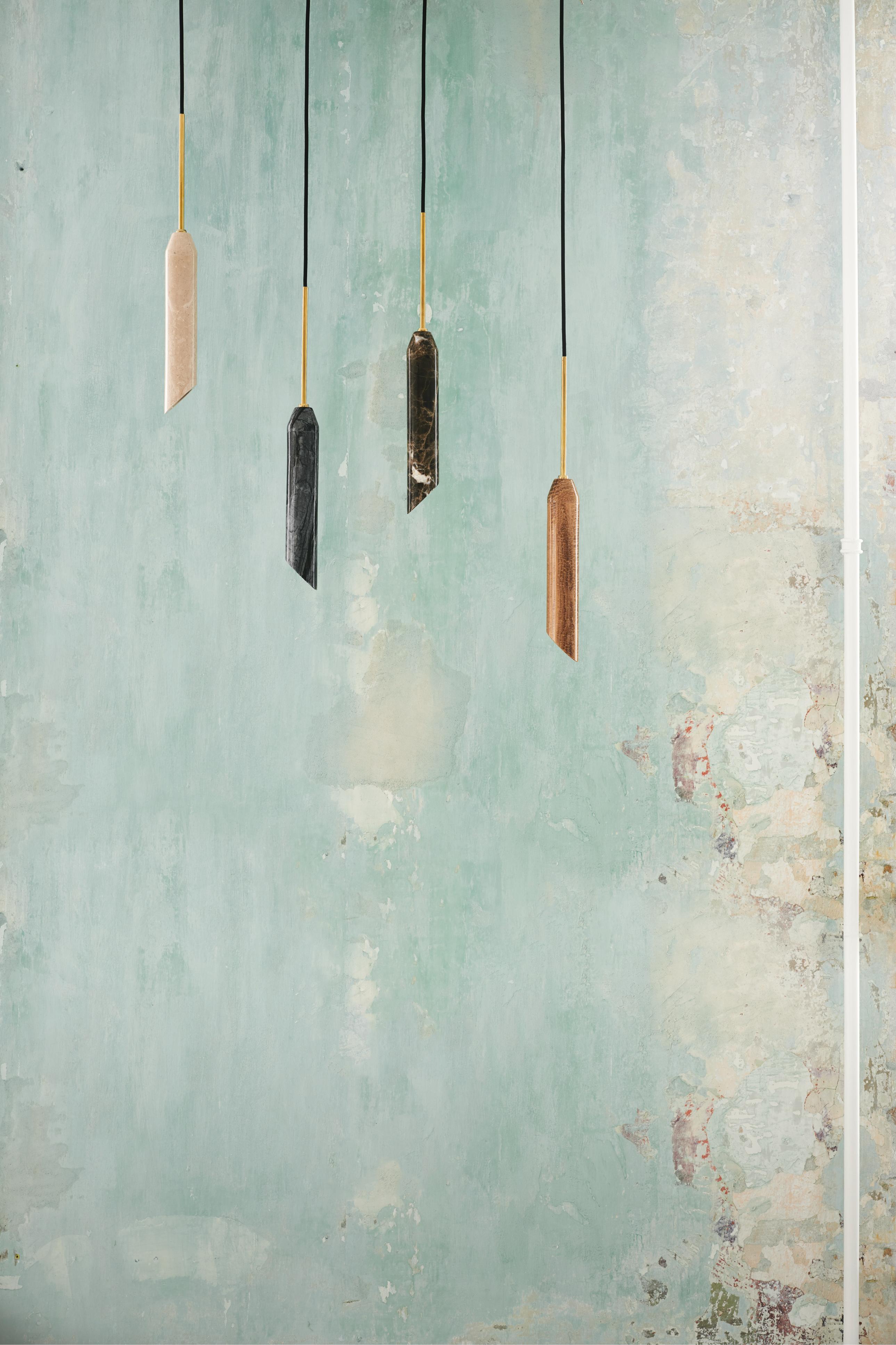 Pendant lamp MARBLE ART light brown marble