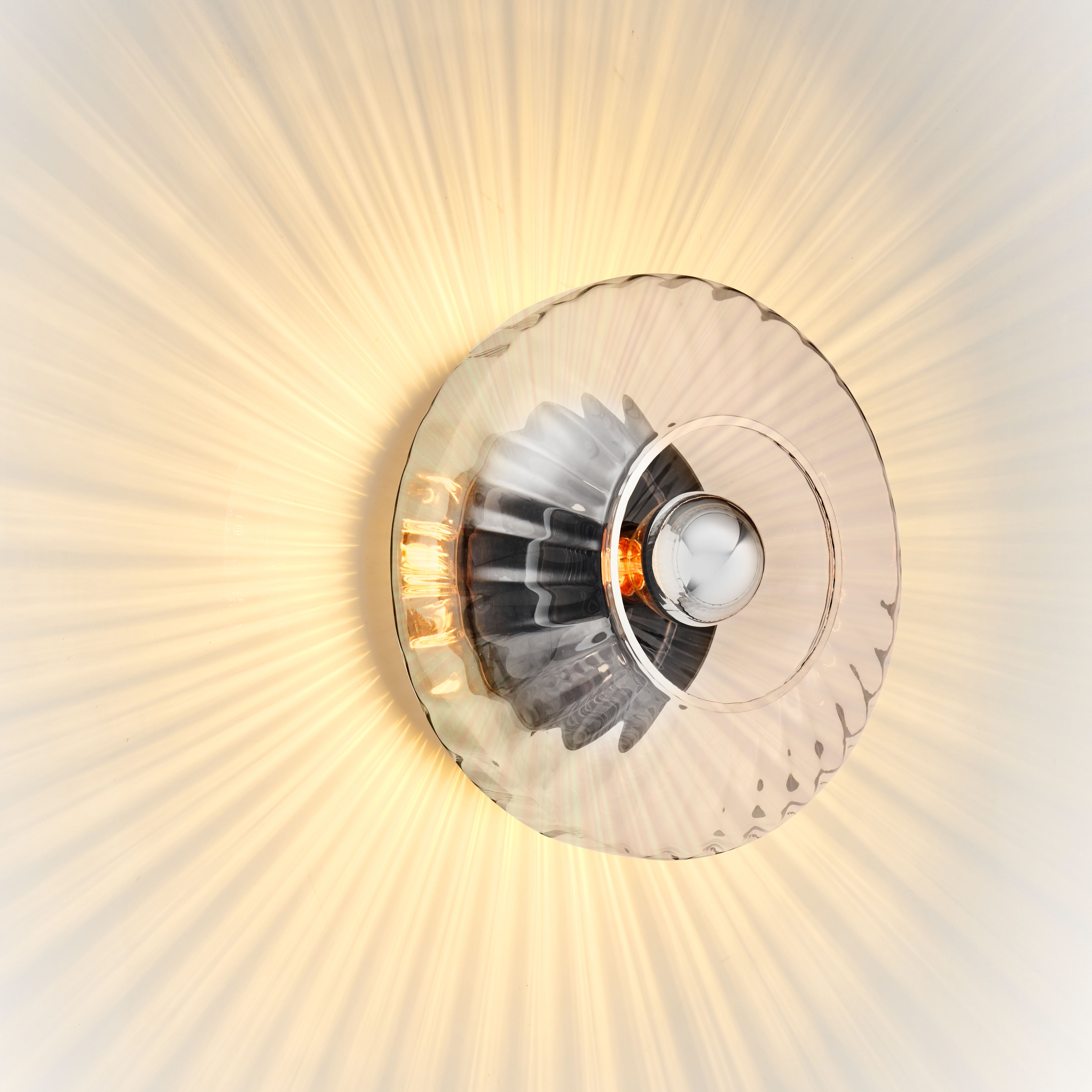 Wandlamp NIEUWE GOLF OPTISCH glazen