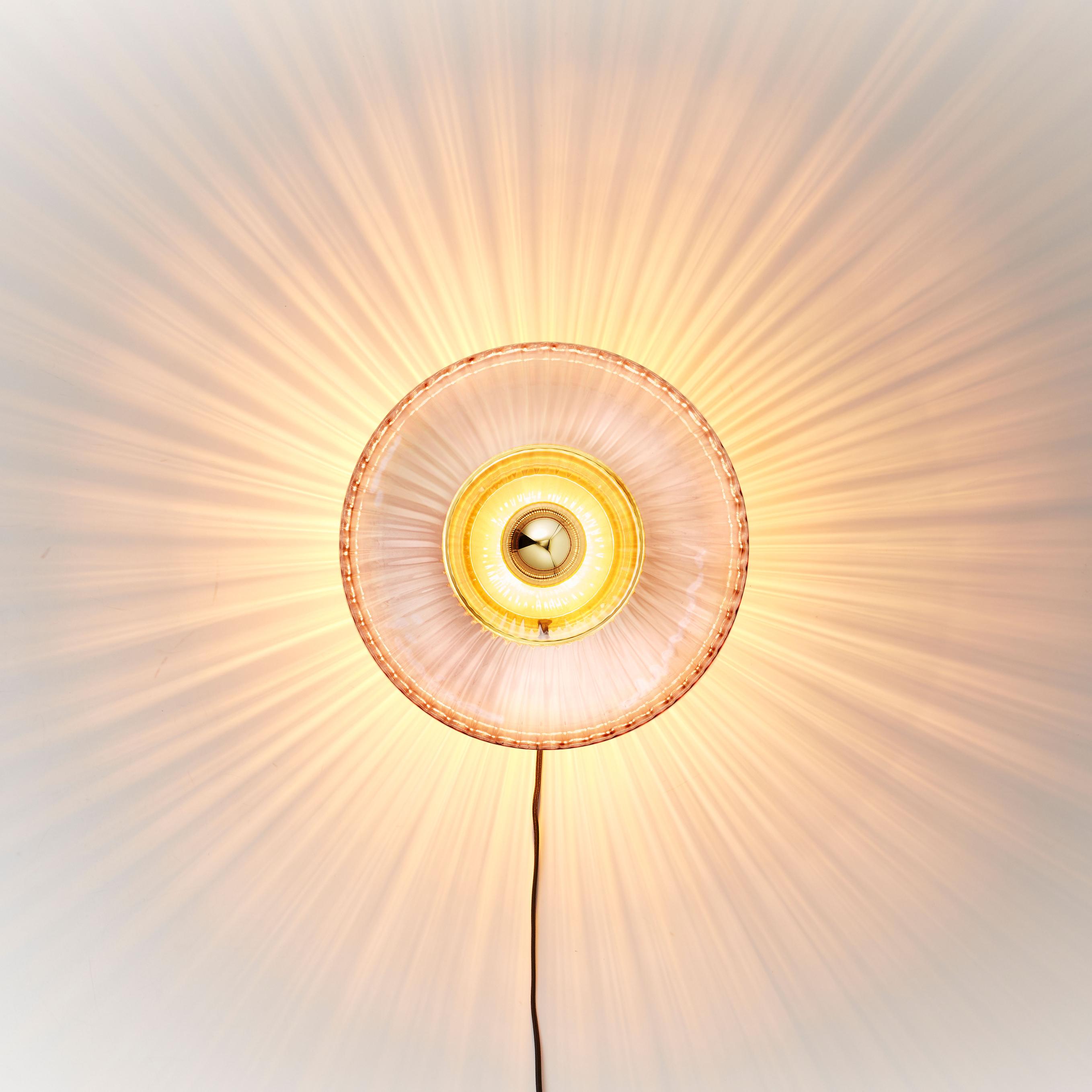 Wandleuchte NEW WAVE OPTIC rosa Glas