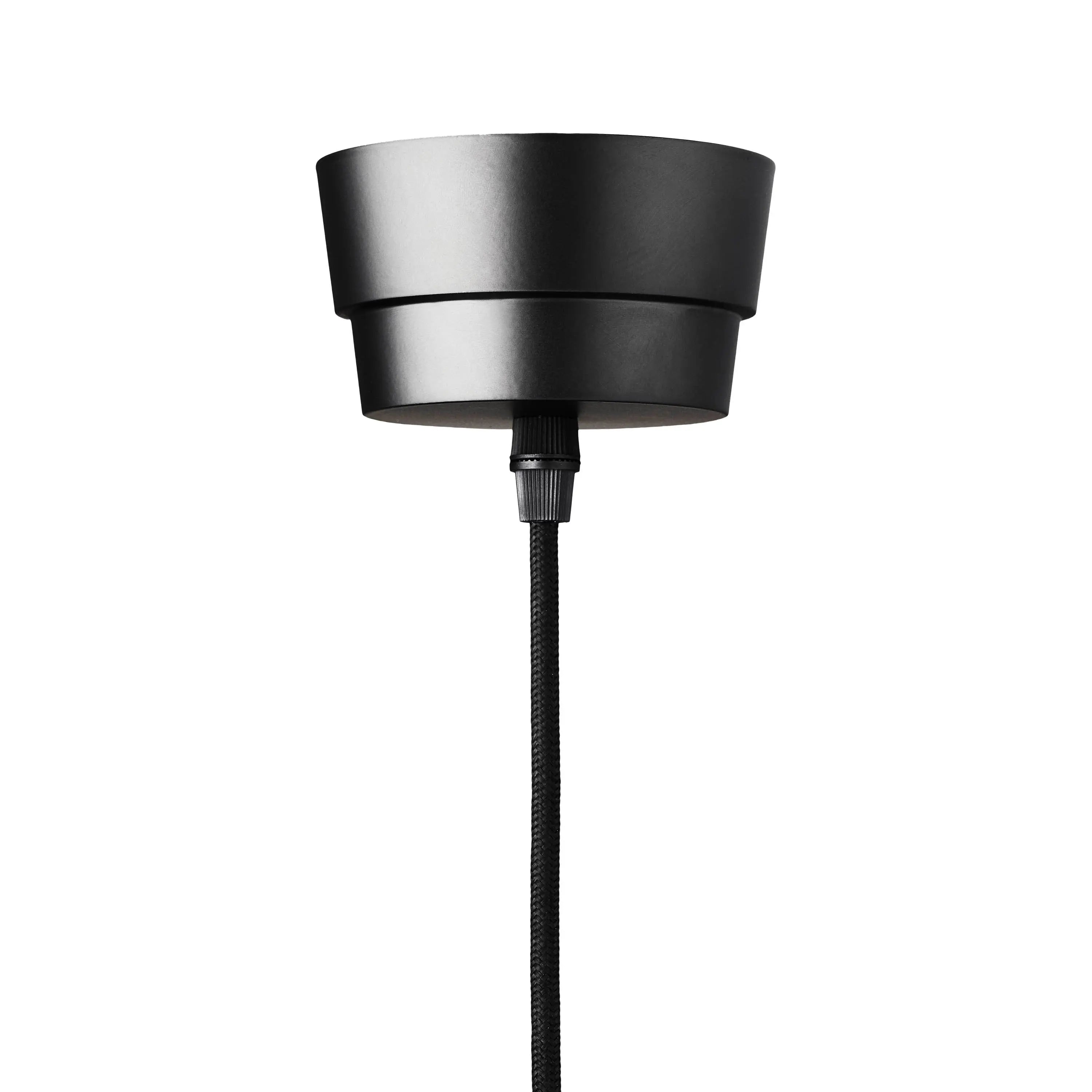 Lampa wisząca NEW WAVE OPTIC dymione szkło z czarnym wykończeniem – Design By Us