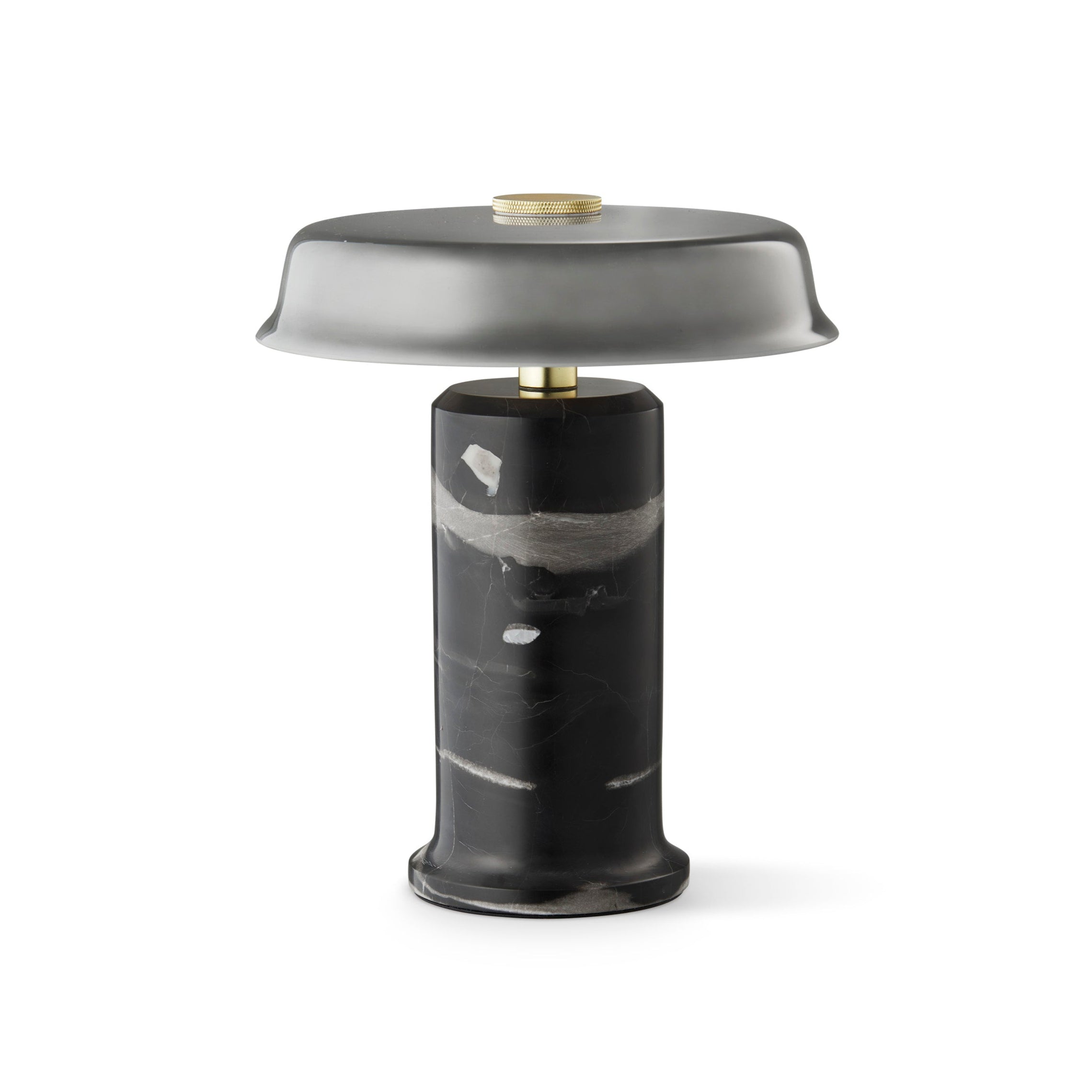 Draagbare lamp TRIP NO. 2 grijs marmer met gerookt glas
