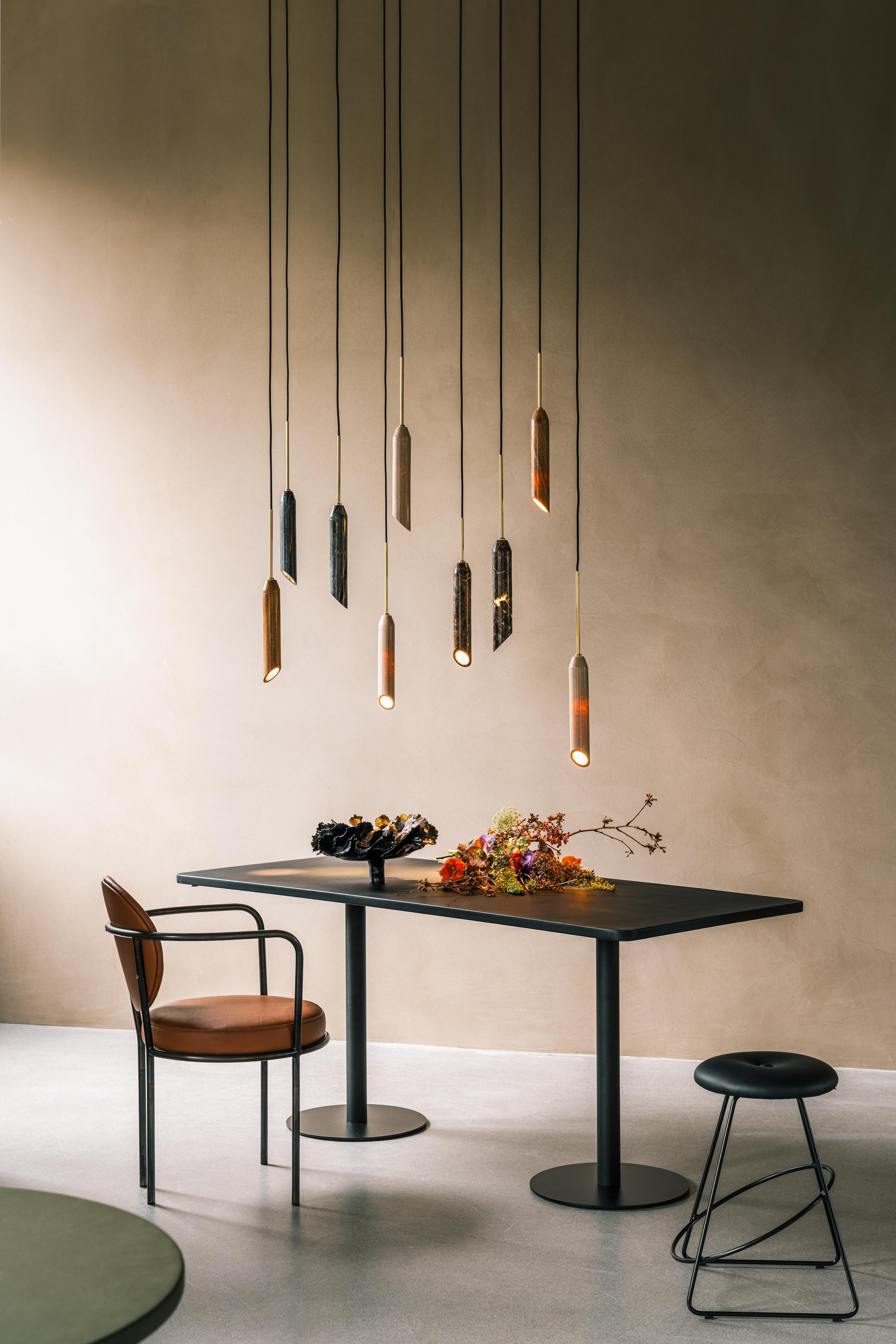 Pendant lamp MARBLE ART light brown marble