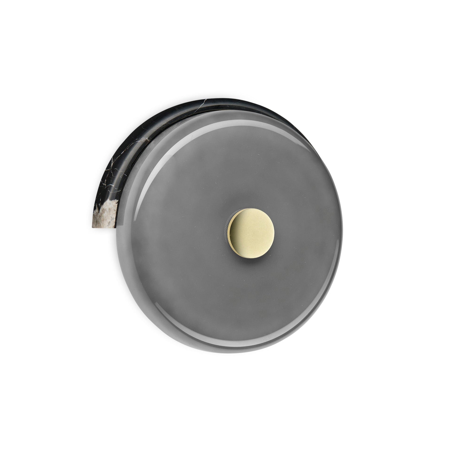 Wandlamp TRIP donkergrijs marmer met rookglas