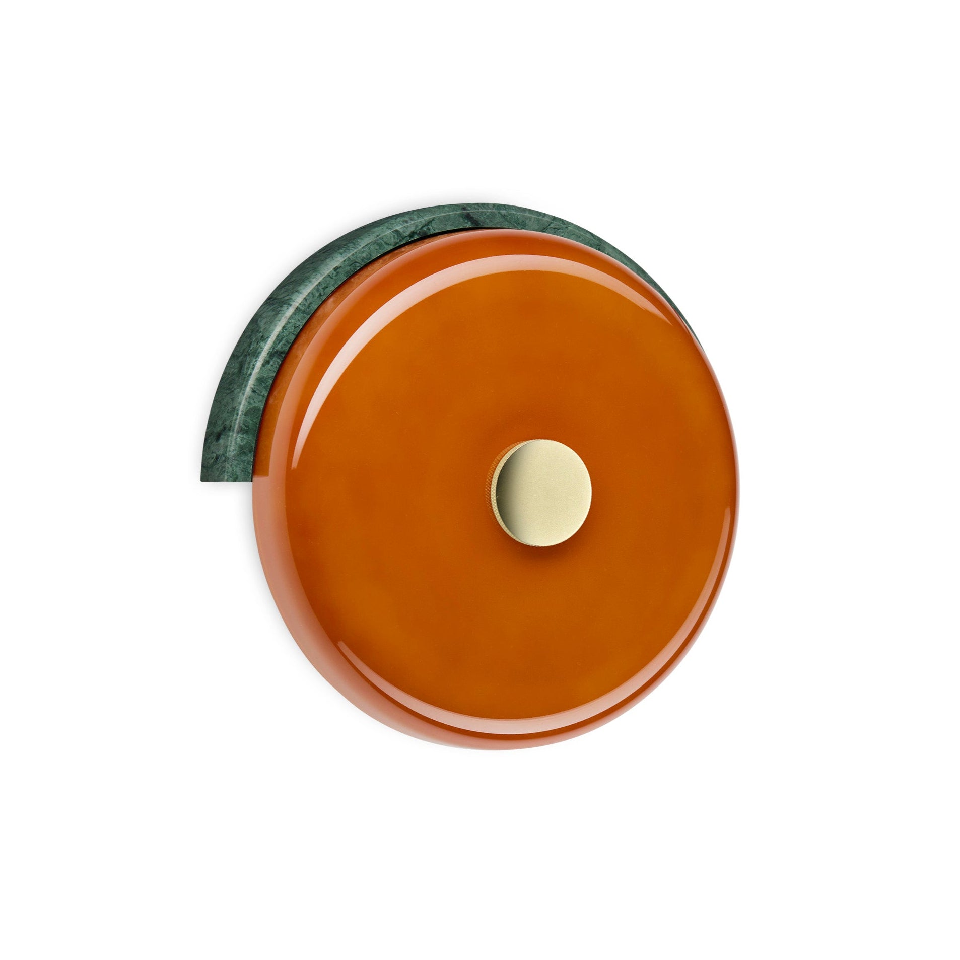 TRIP wall lamp green marble with amber glass