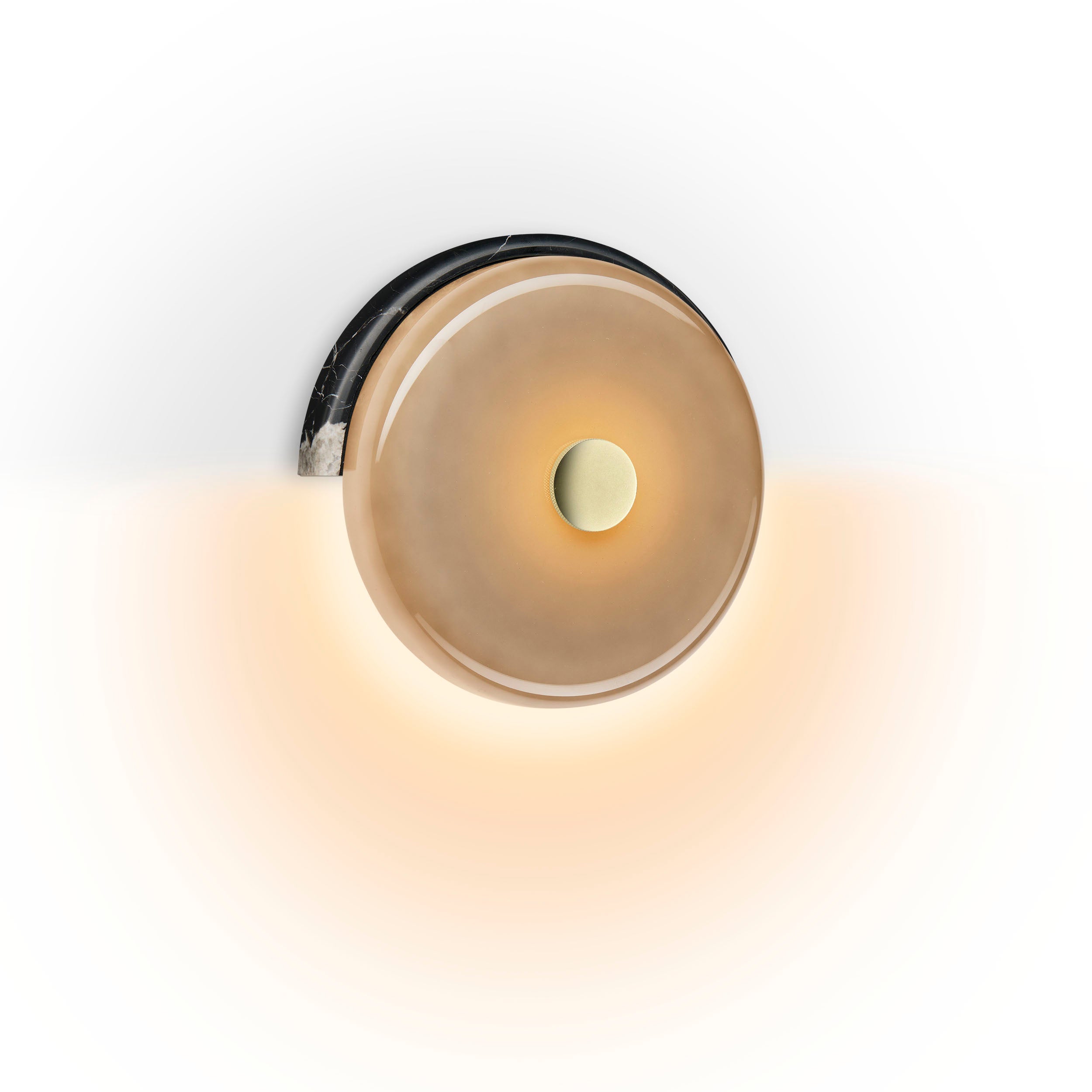 Wandlamp TRIP donkergrijs marmer met rookglas