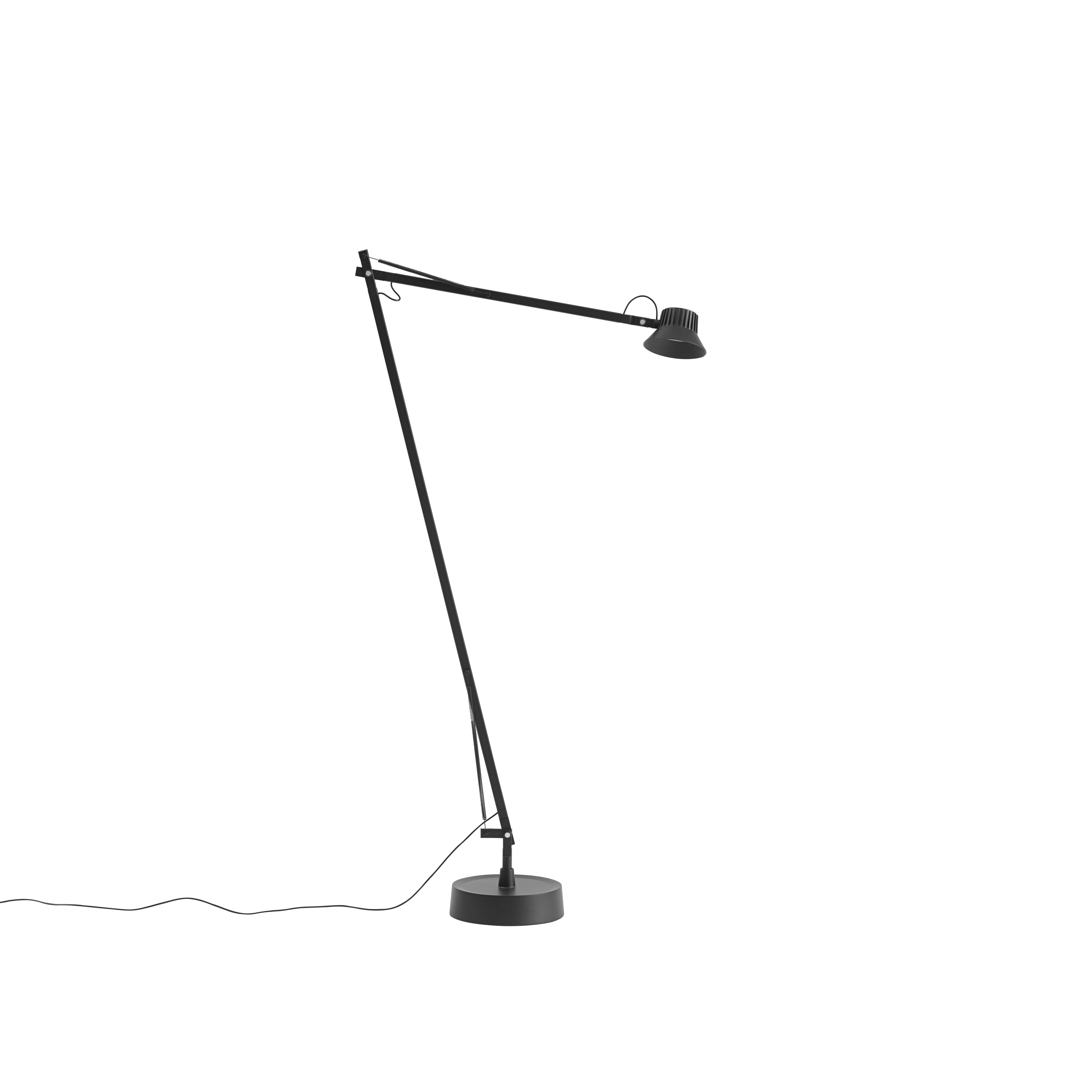 Lampa podłogowa do czytania regulowana DEDICATE czarny