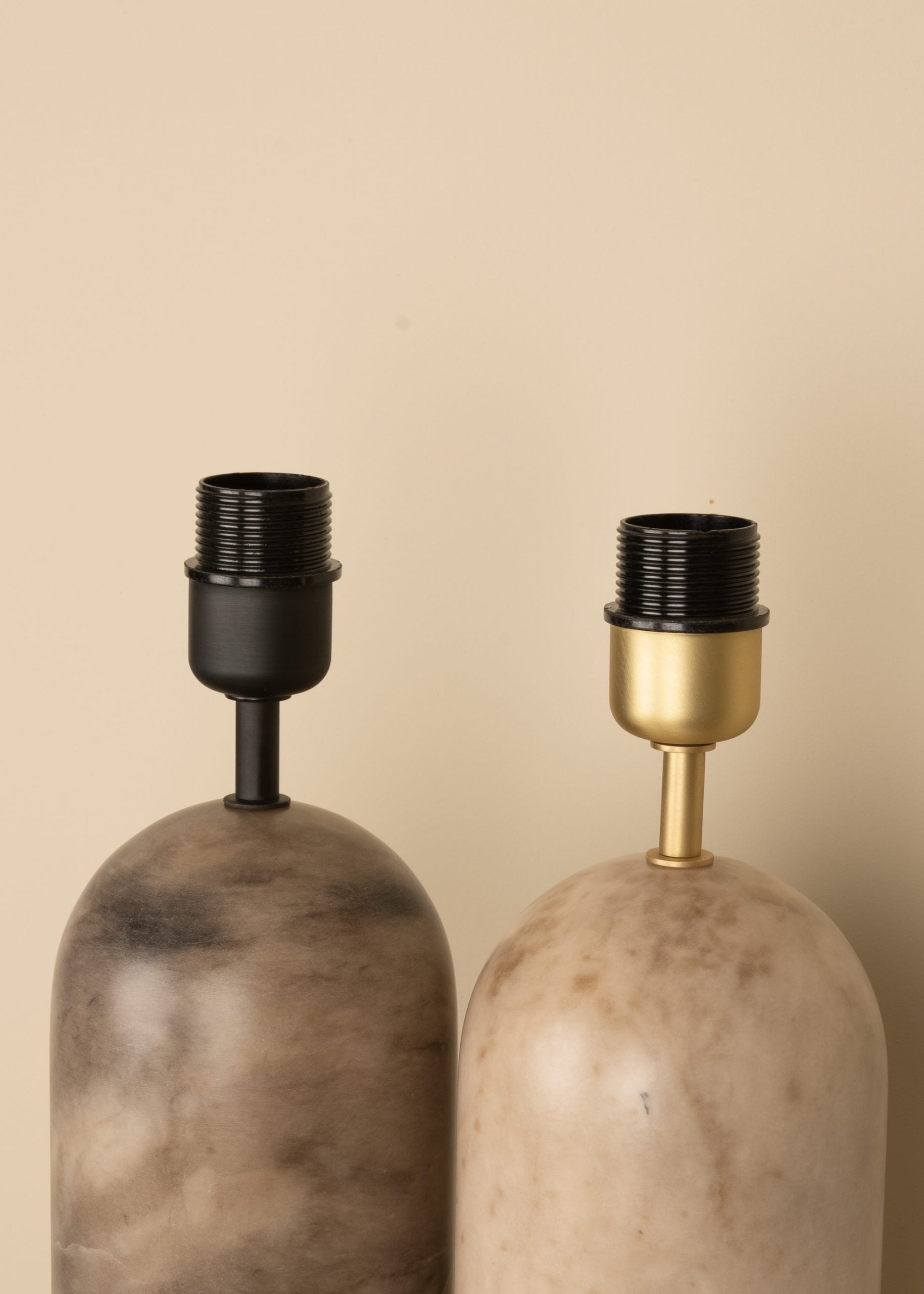 PURA KELO DOUBLE Table Lamp Dark Beige Alabaster