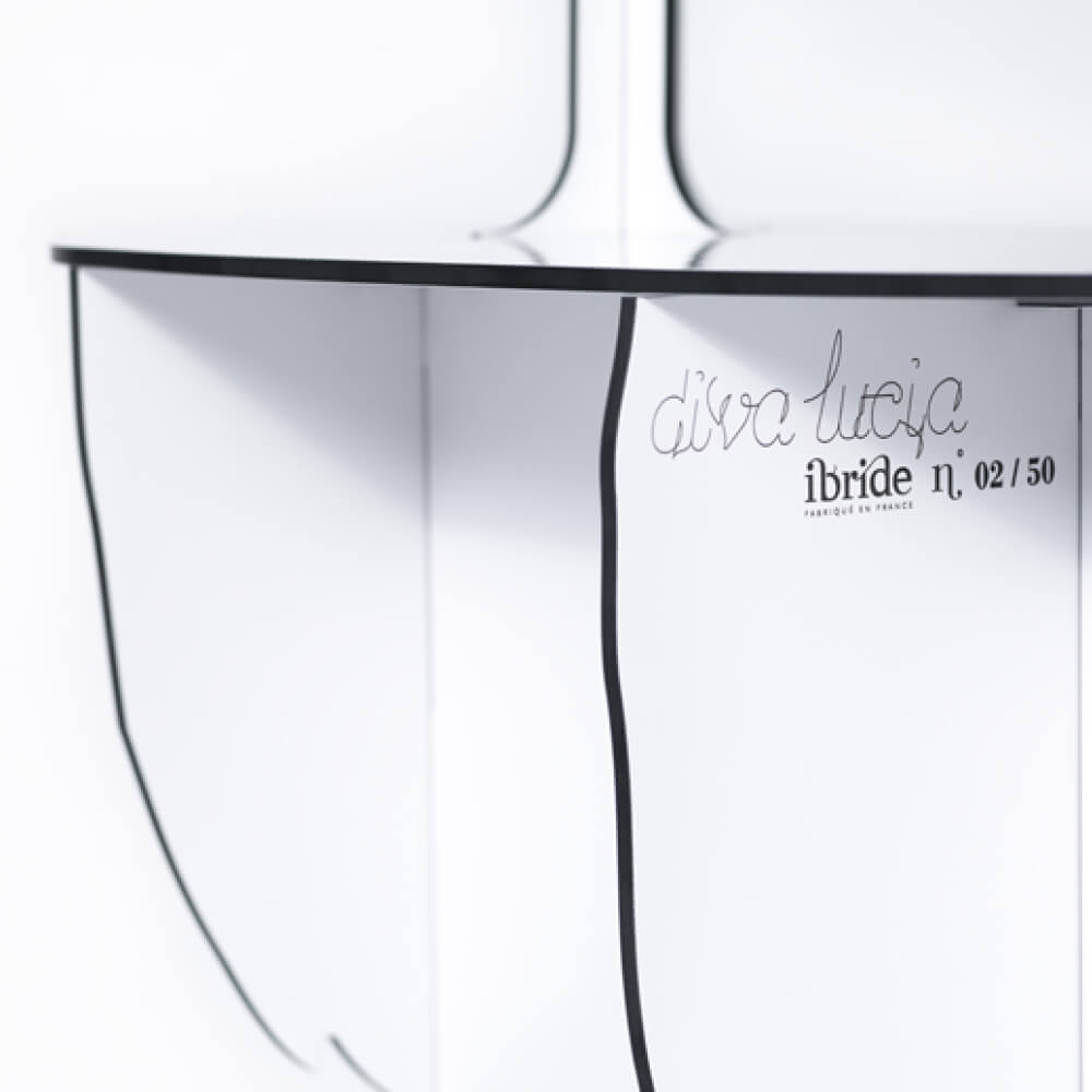 Console met lamp DIVA LUCIA wit