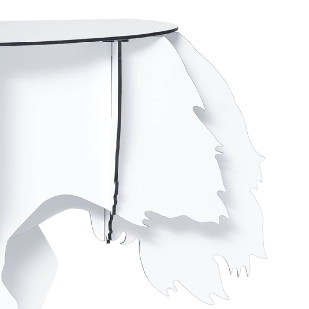 Console met lamp DIVA LUCIA wit