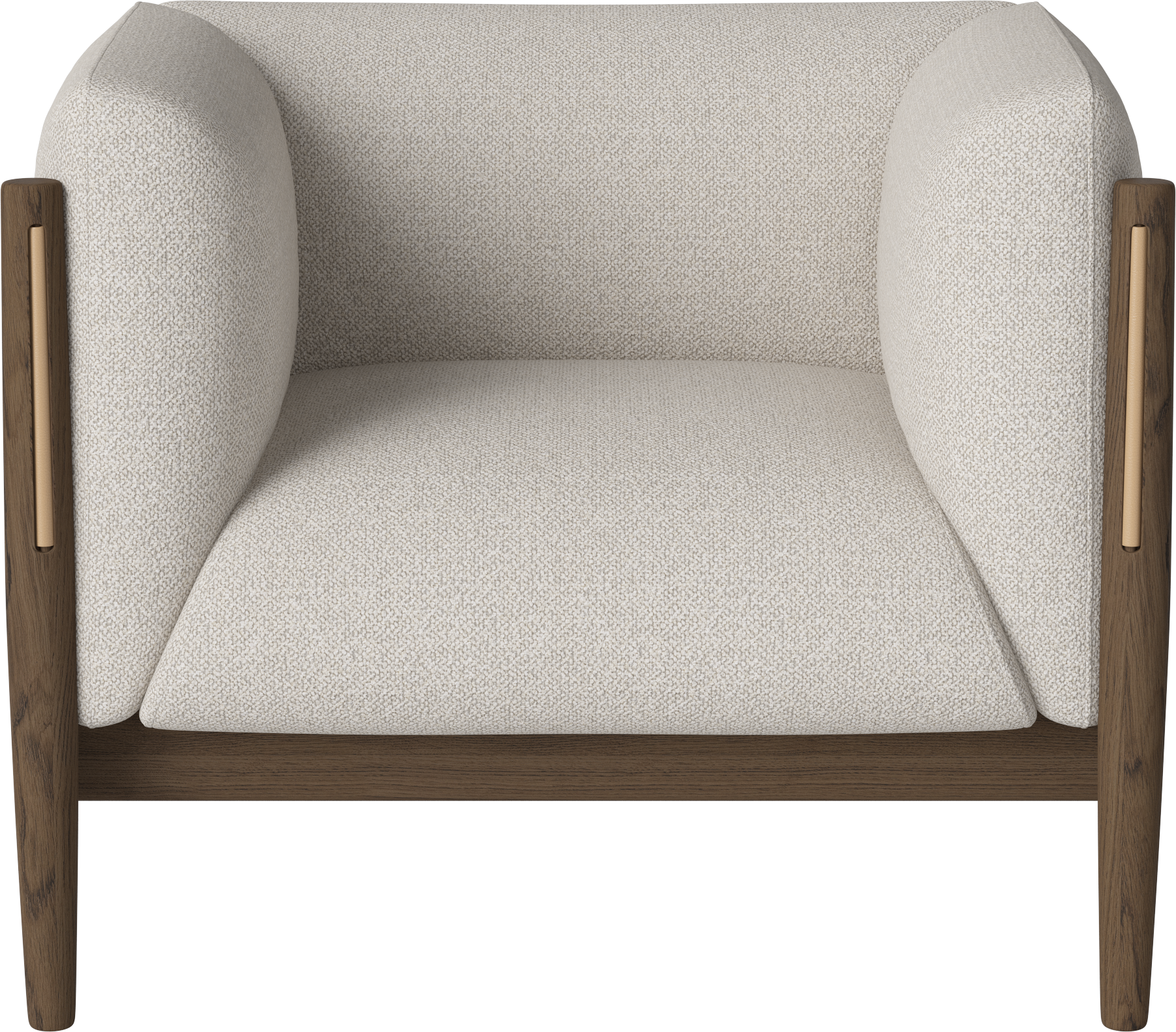 Tauch -Sessel natürliches Leder mit einer dunklen Basis