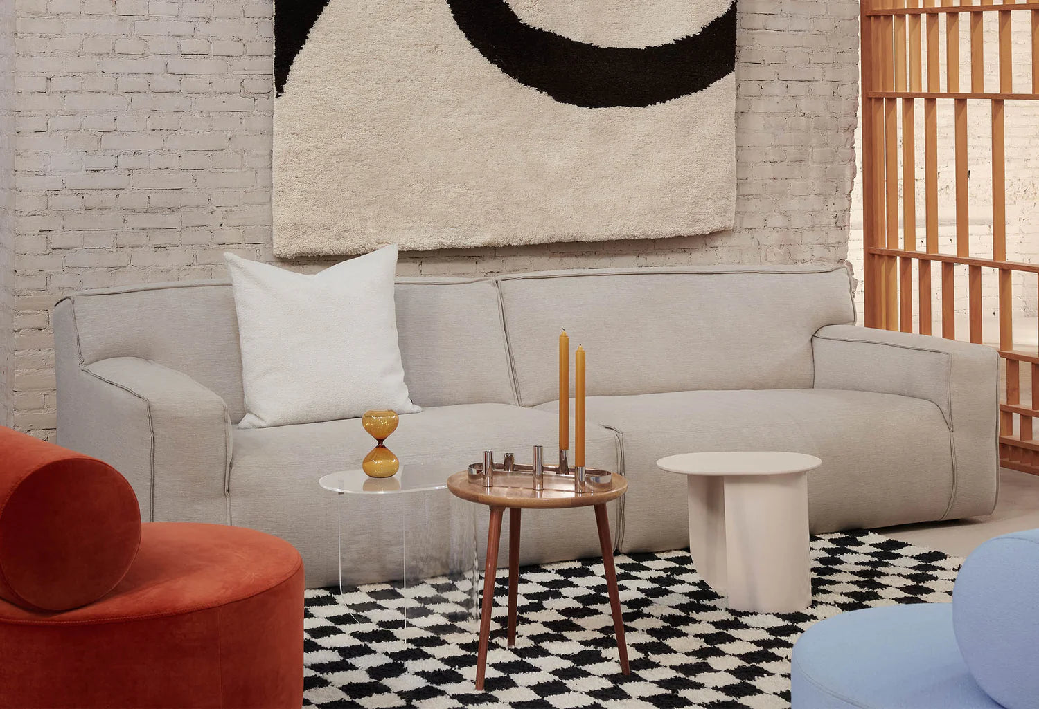 Bijzettafel PLATEAU lichtblauw