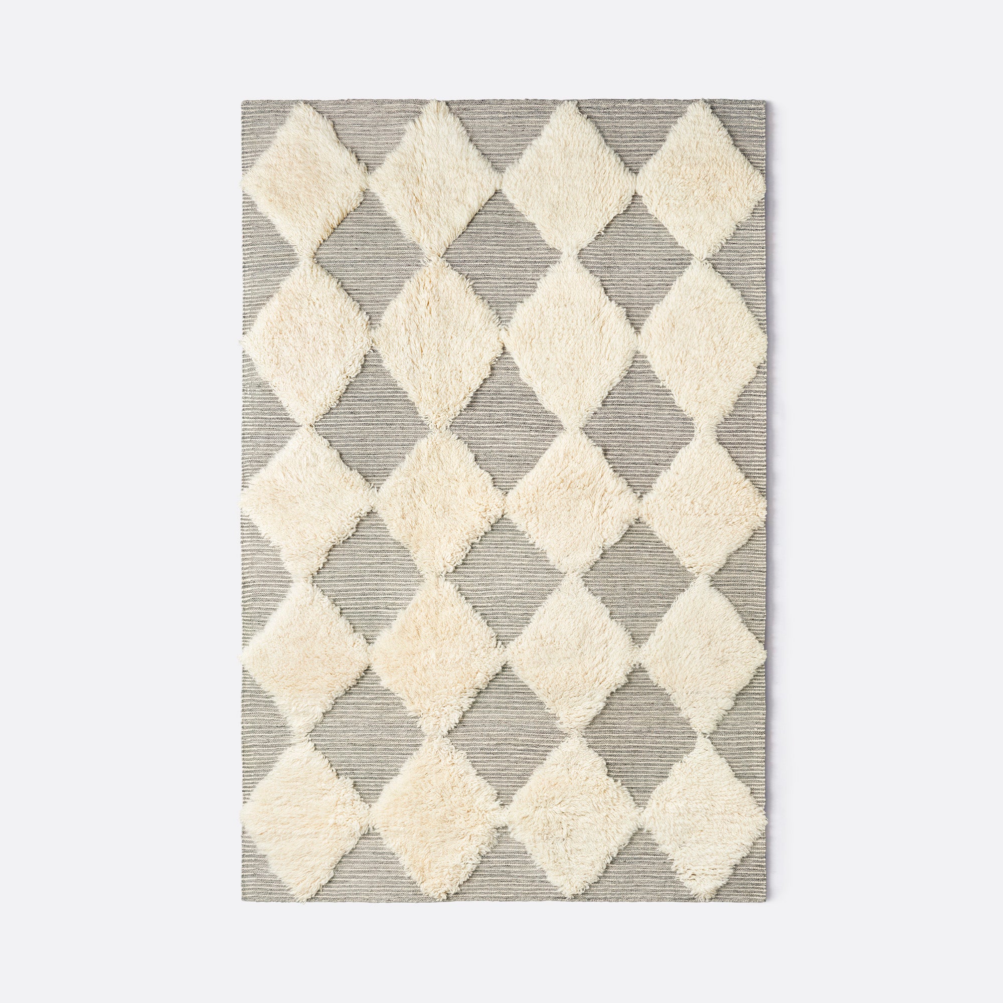 Vloerkleed CHESS RYA grijs met crème