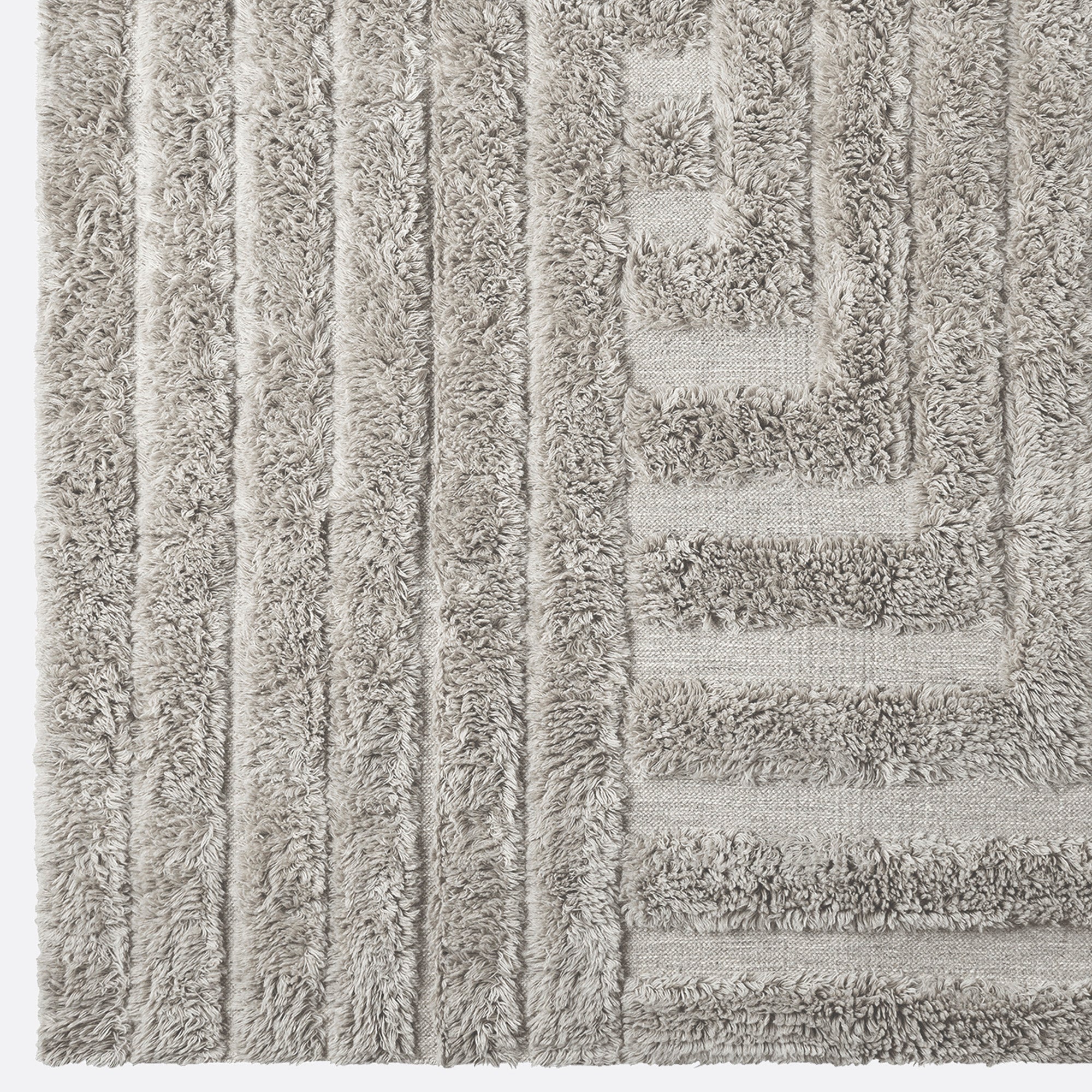 Vloerkleed SHAGGY LABYRINTH grijs met lange haren