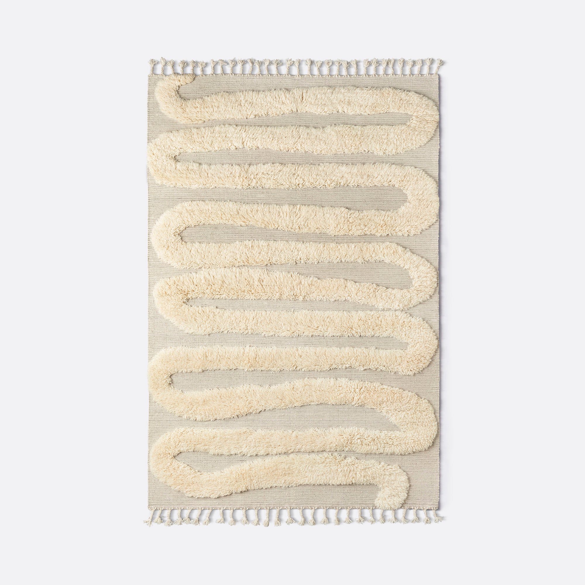 Vloerkleed SNAKE RYA crème