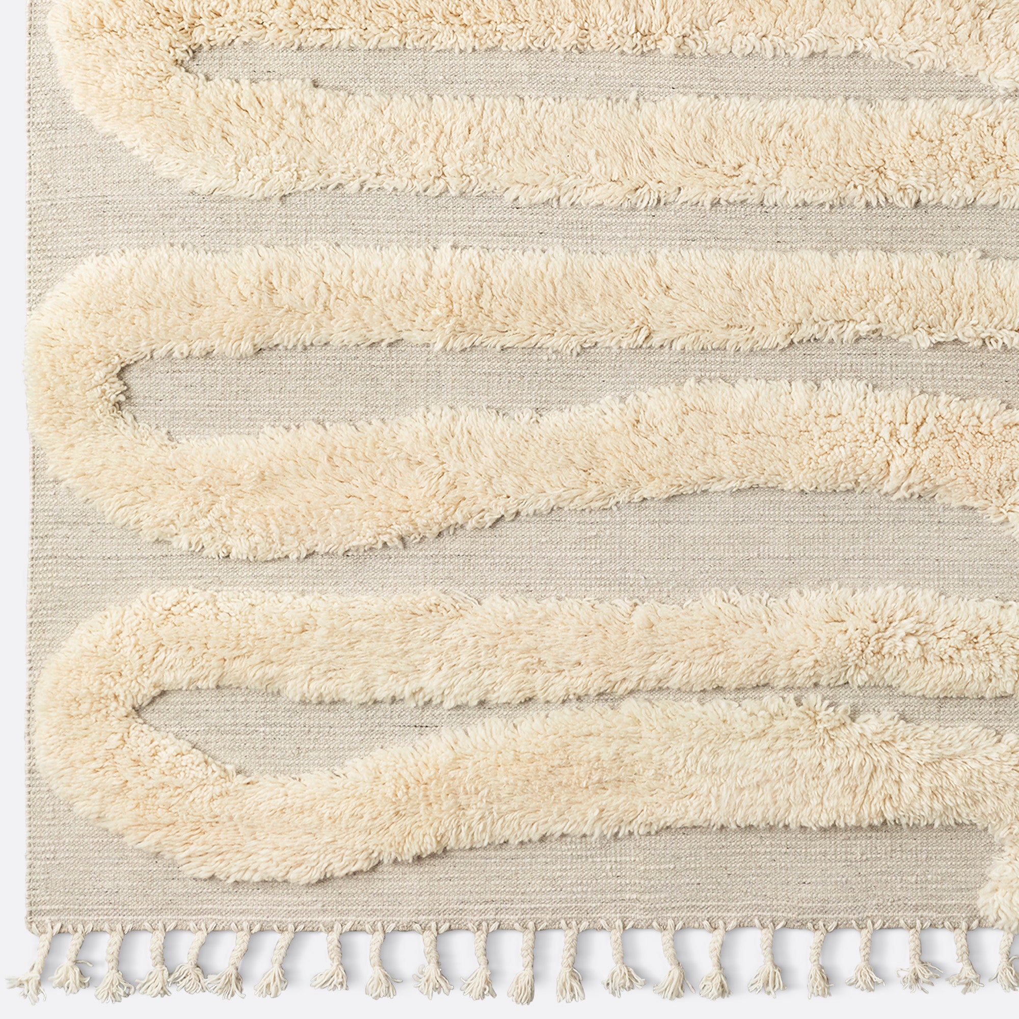 Vloerkleed SNAKE RYA crème