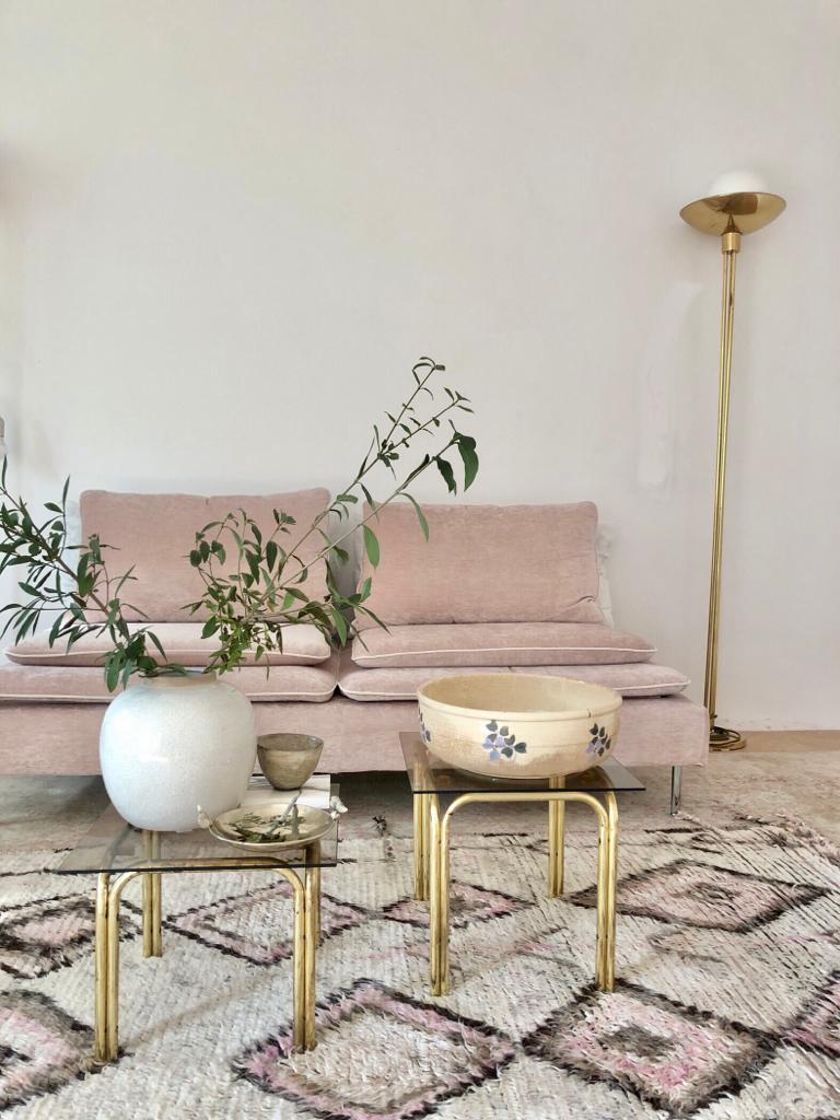 TAPijt TRIBE beige met roze
