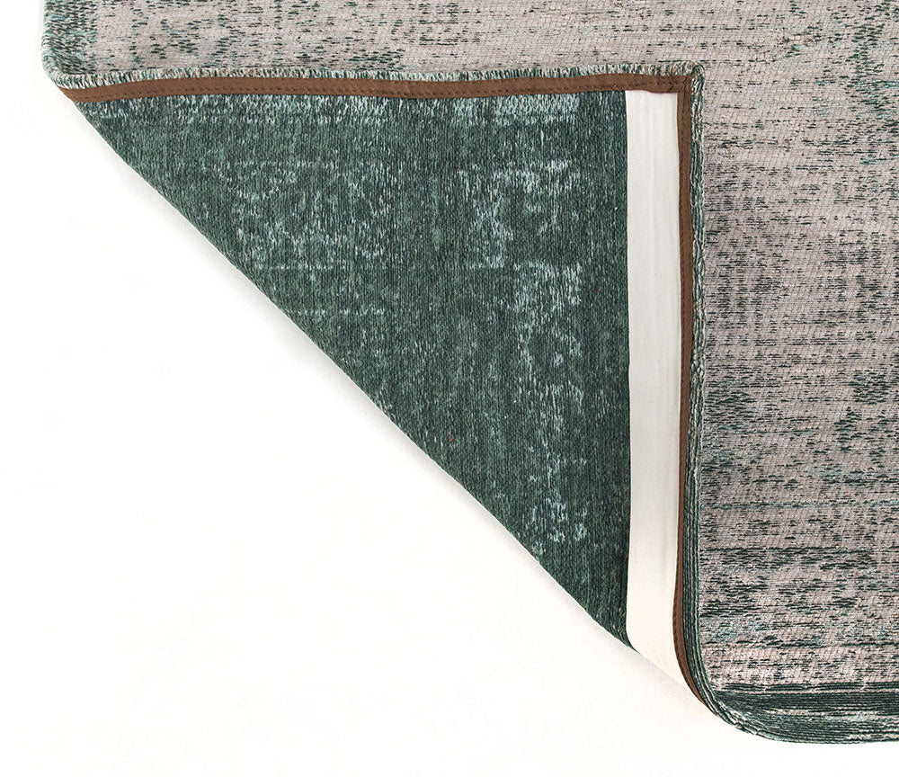 Grünes und beige Austern Teppich