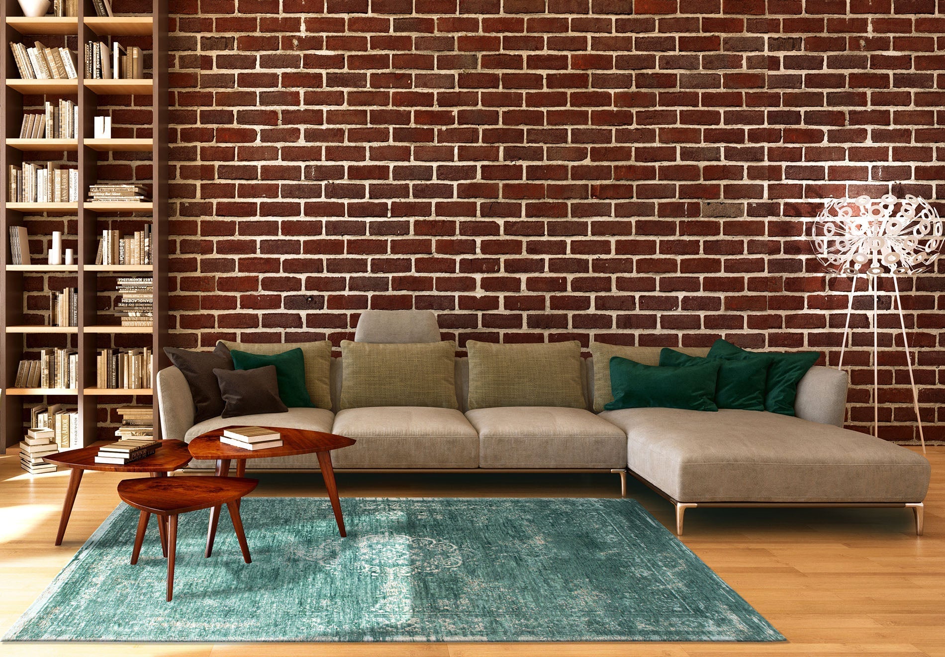 Vloerkleed MEDAILLON JADE groen