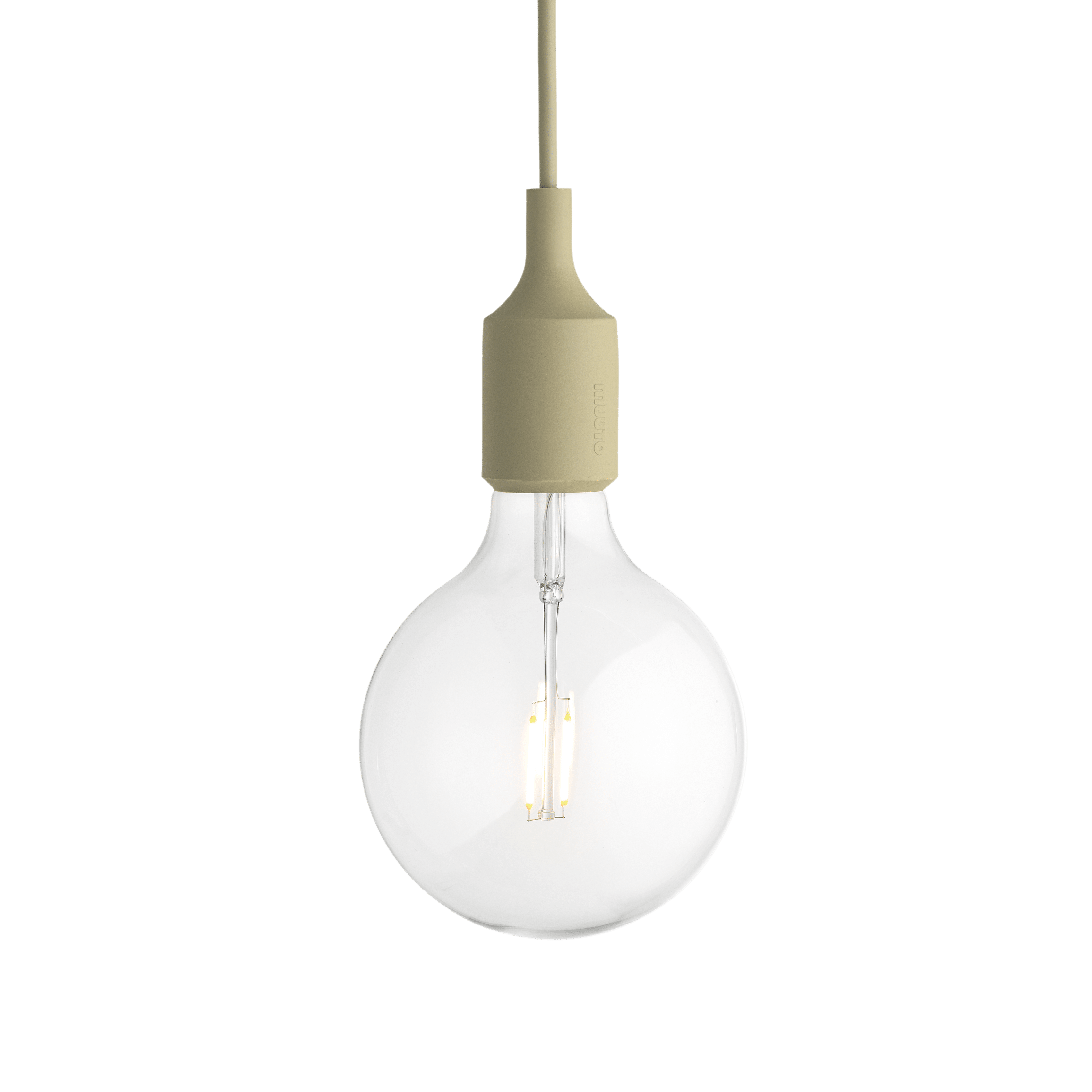 Hanglamp E27 beige-groen