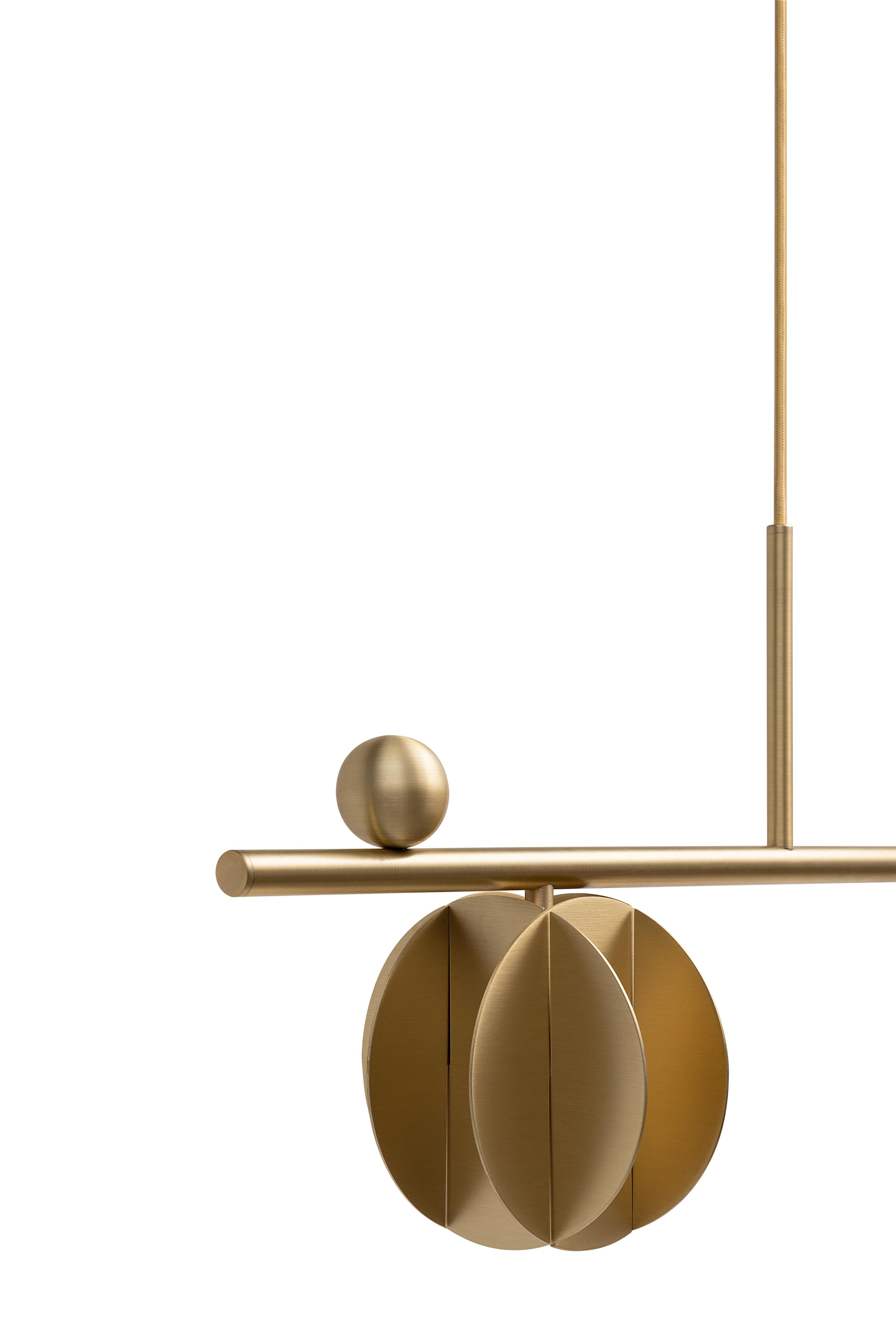 Hanging Lamp EL HORIZONTAL Brass