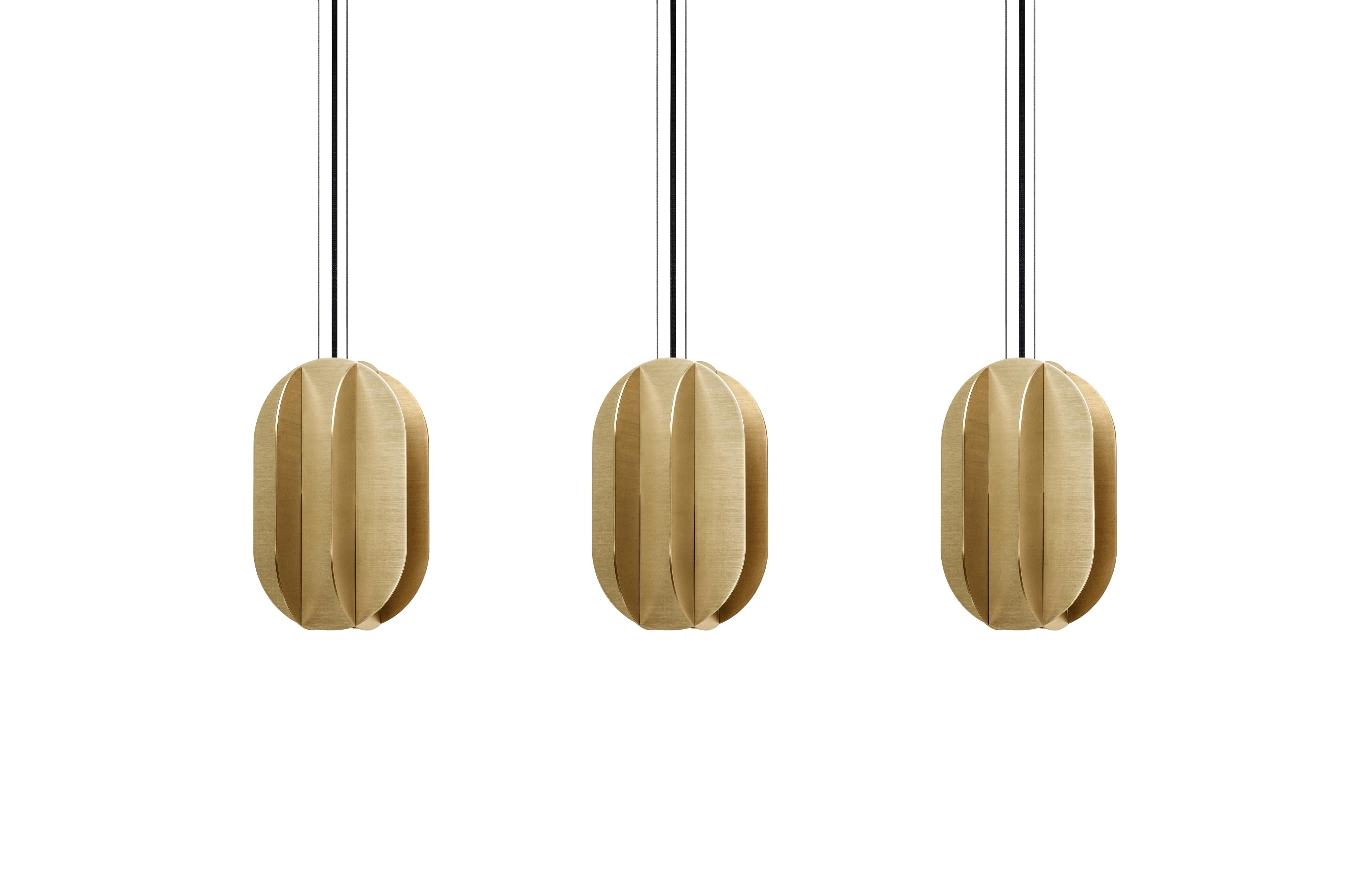 Ovale hanglamp EL messing