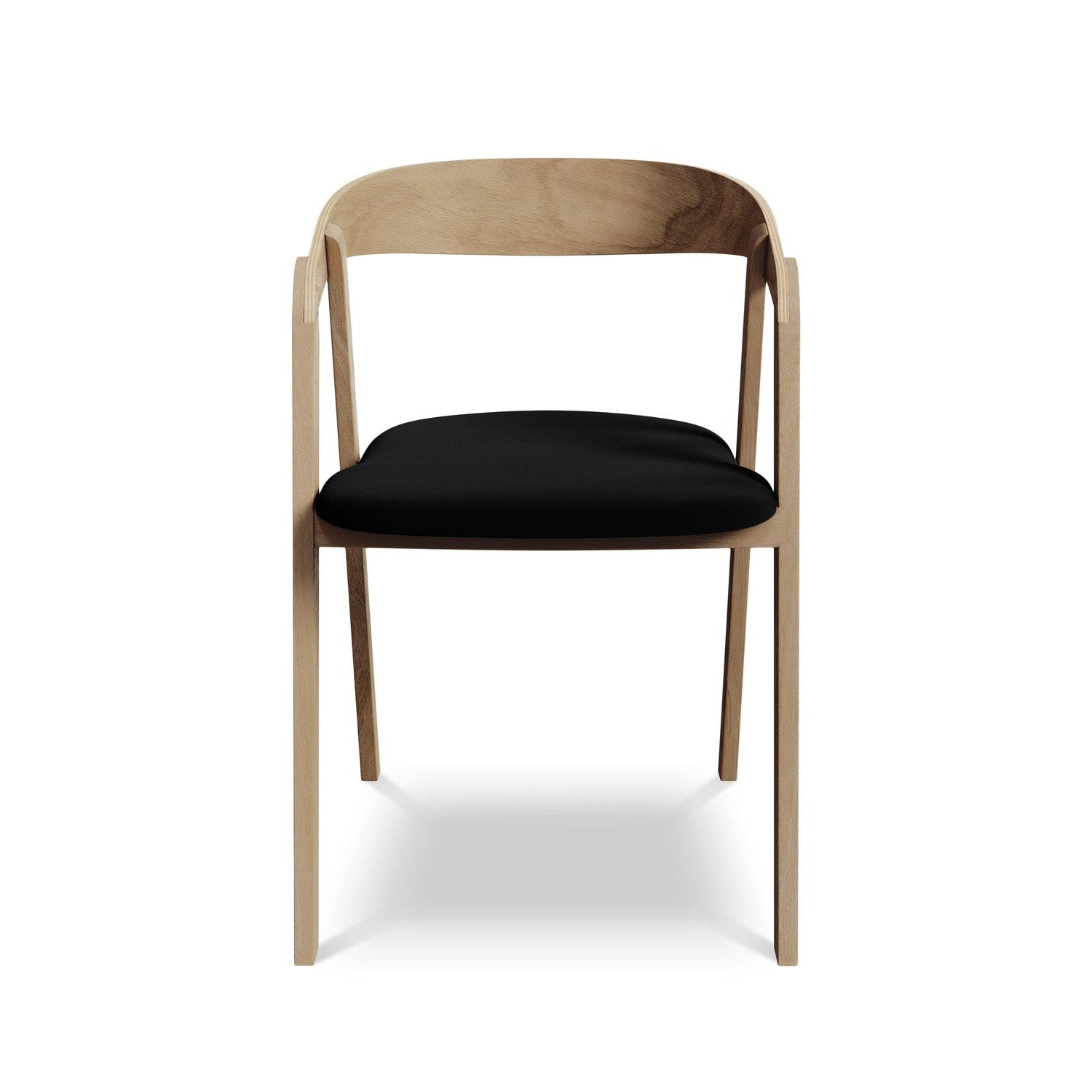 Velvet Chair ERIKA black with beech base