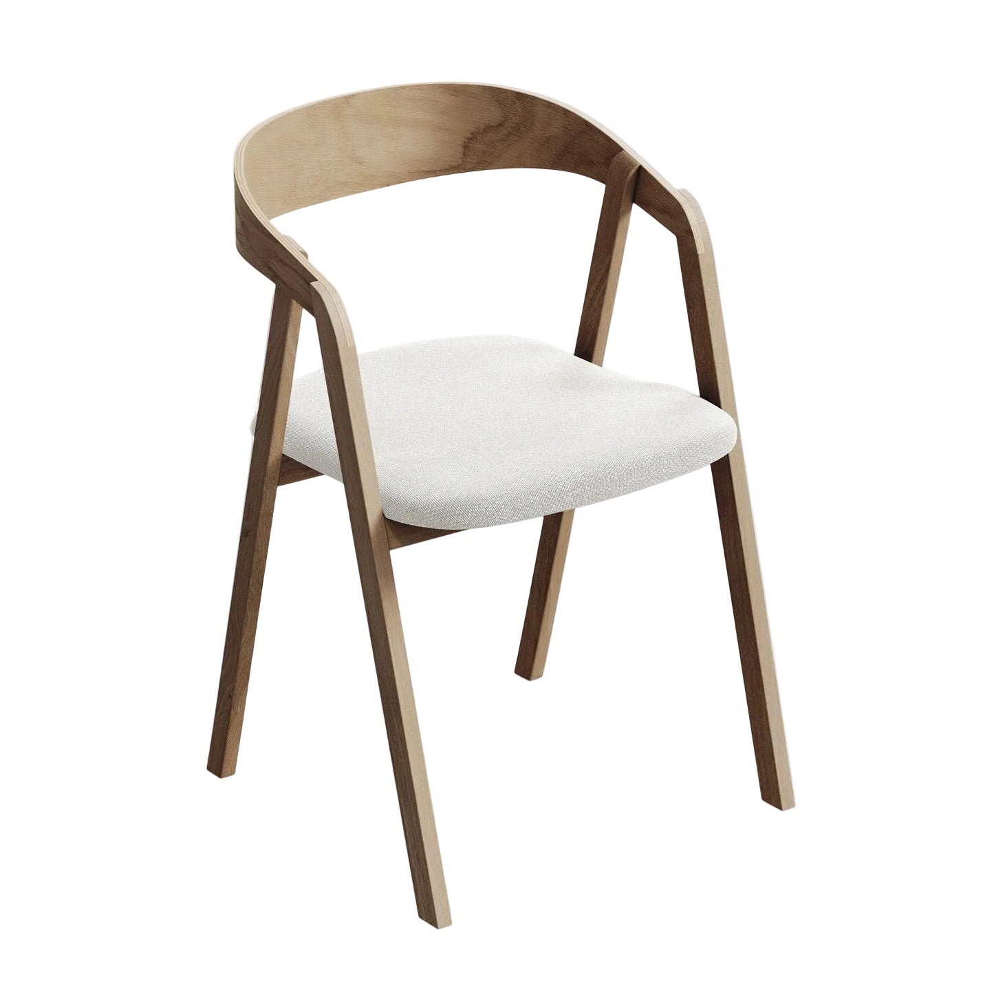 ERIKA chair white boucle with beech base