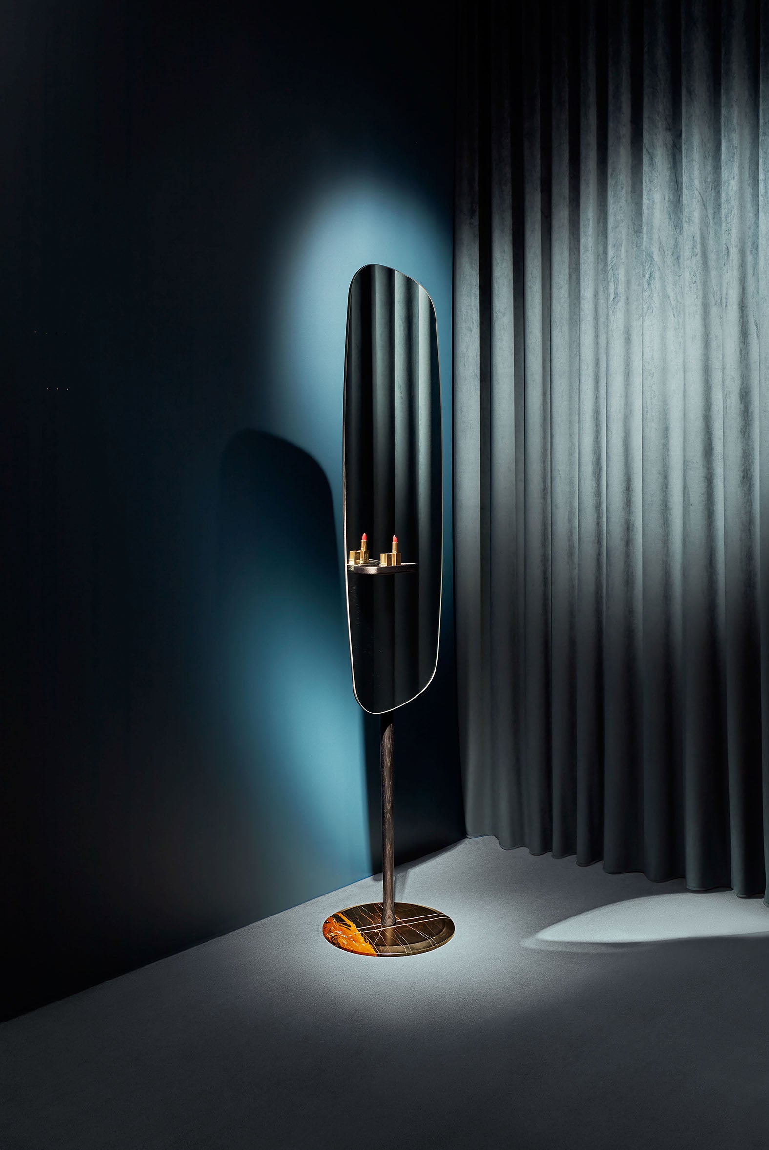 Floor Mirror PIE Wood with Marble