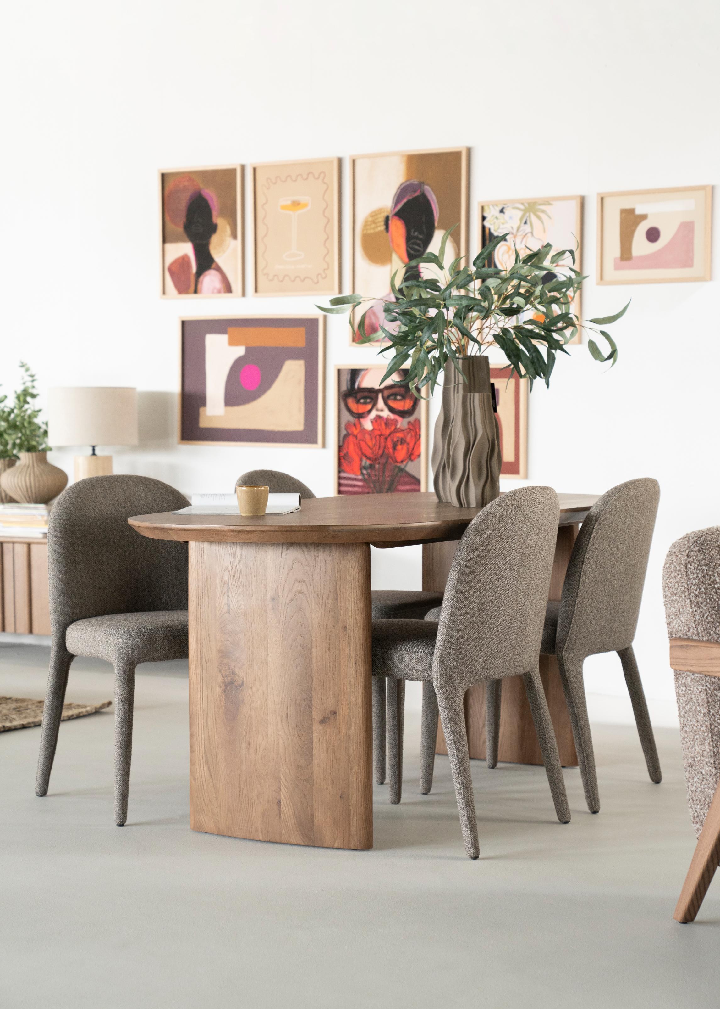 Ovale tafel DEX donker eikenhout