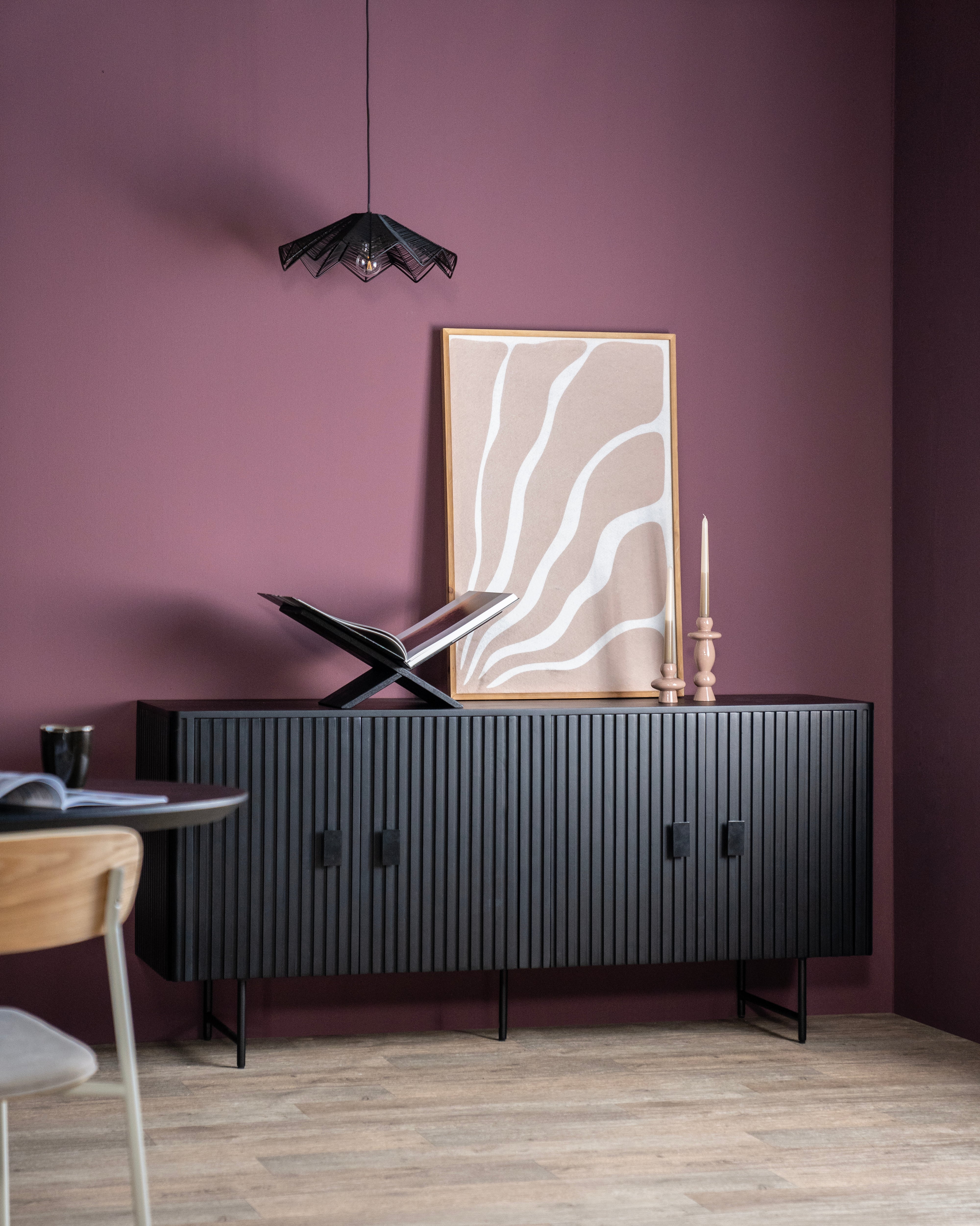 Komoda REMI czarne drewno mango