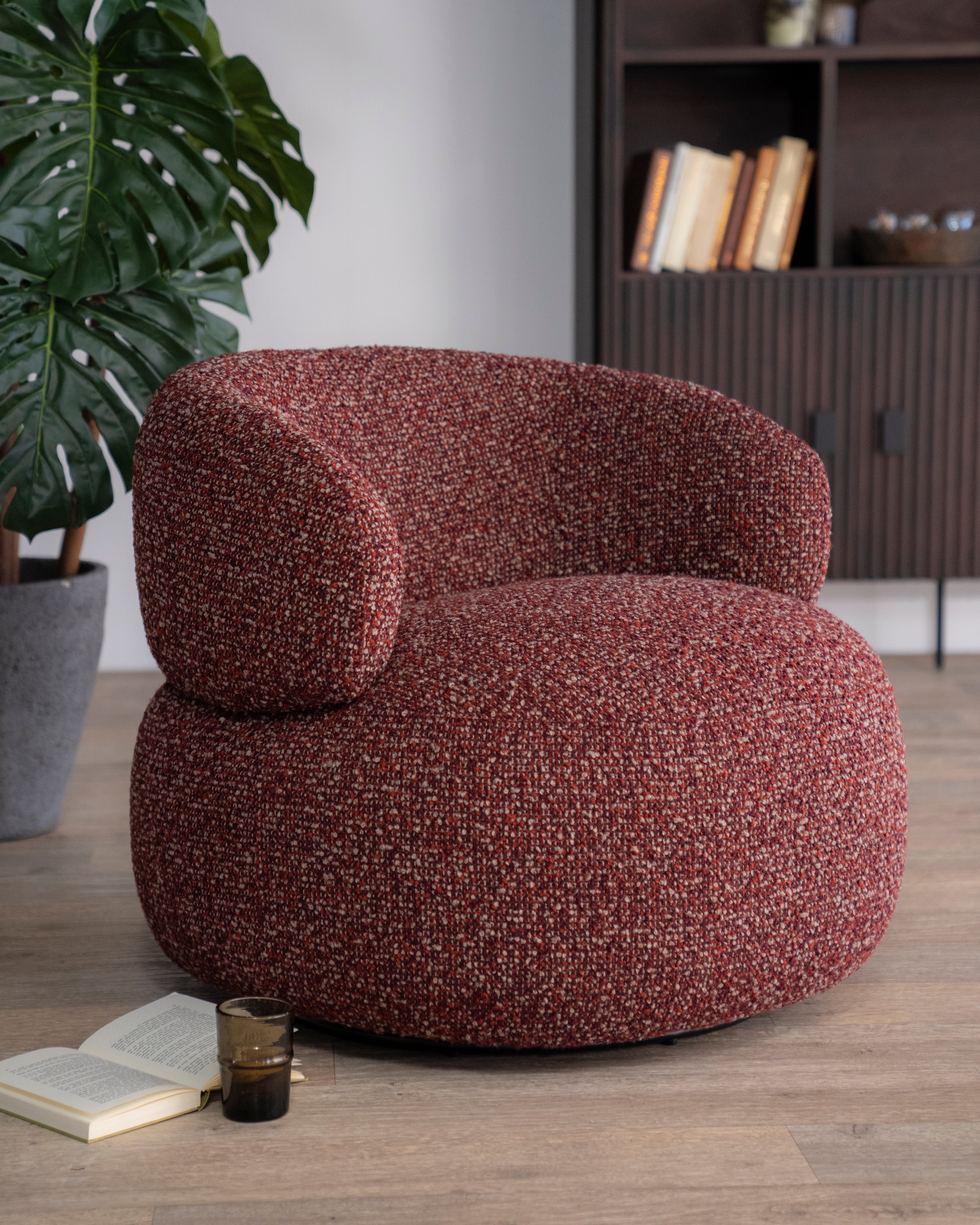 Fauteuil MAEVE roestbruin gemêleerd