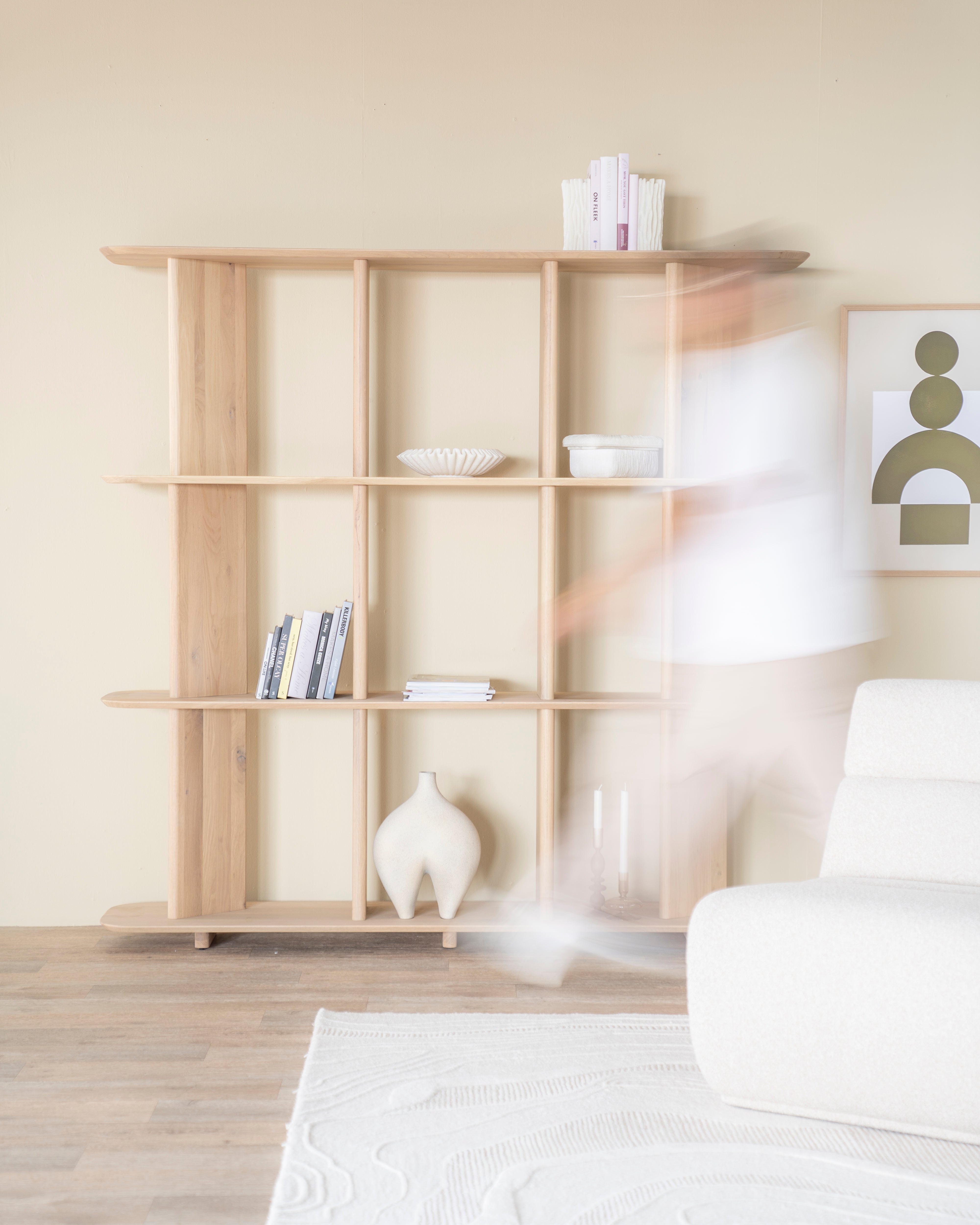 Eikenhouten boekenkast TY