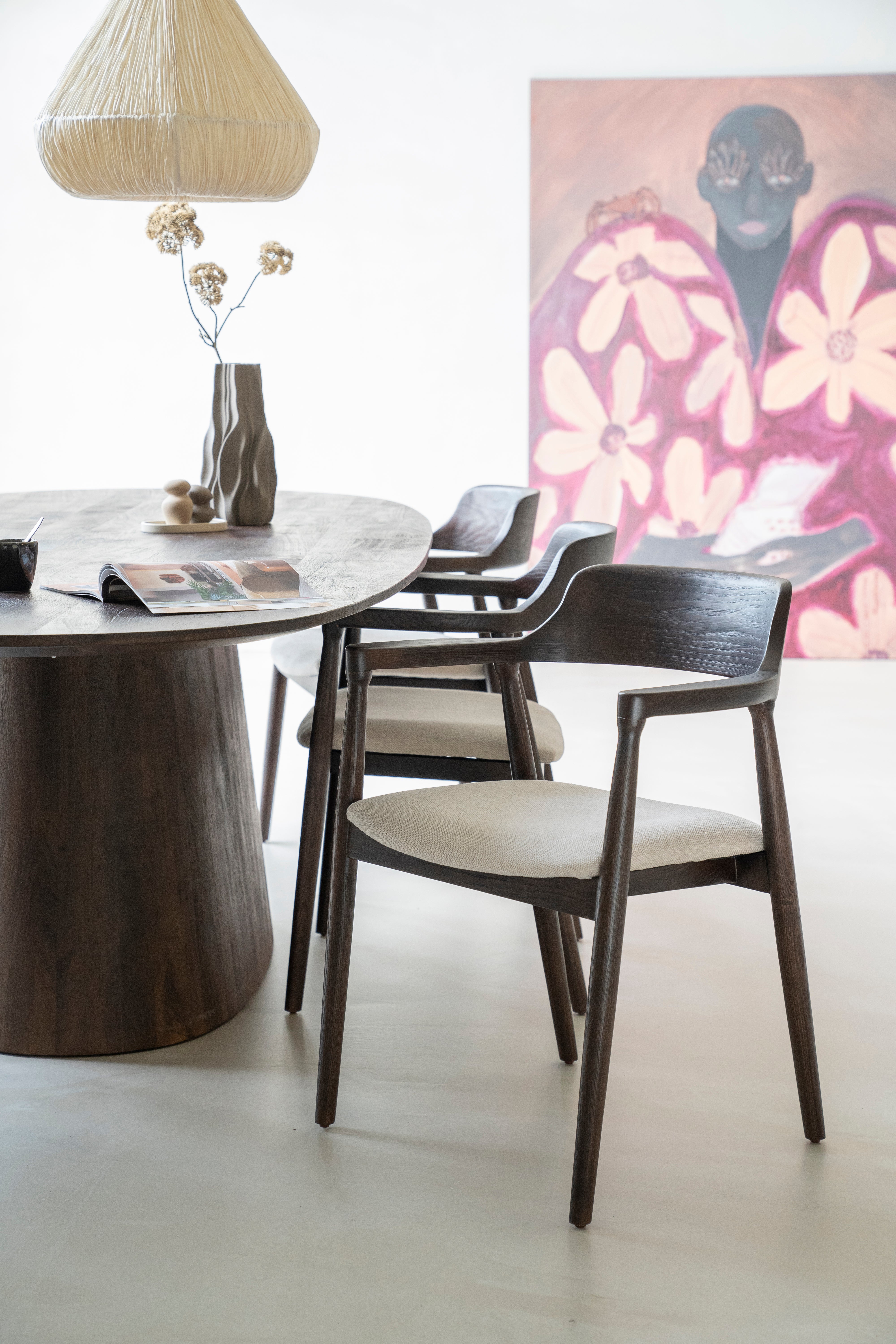 Stoel YORICK donker essenhout