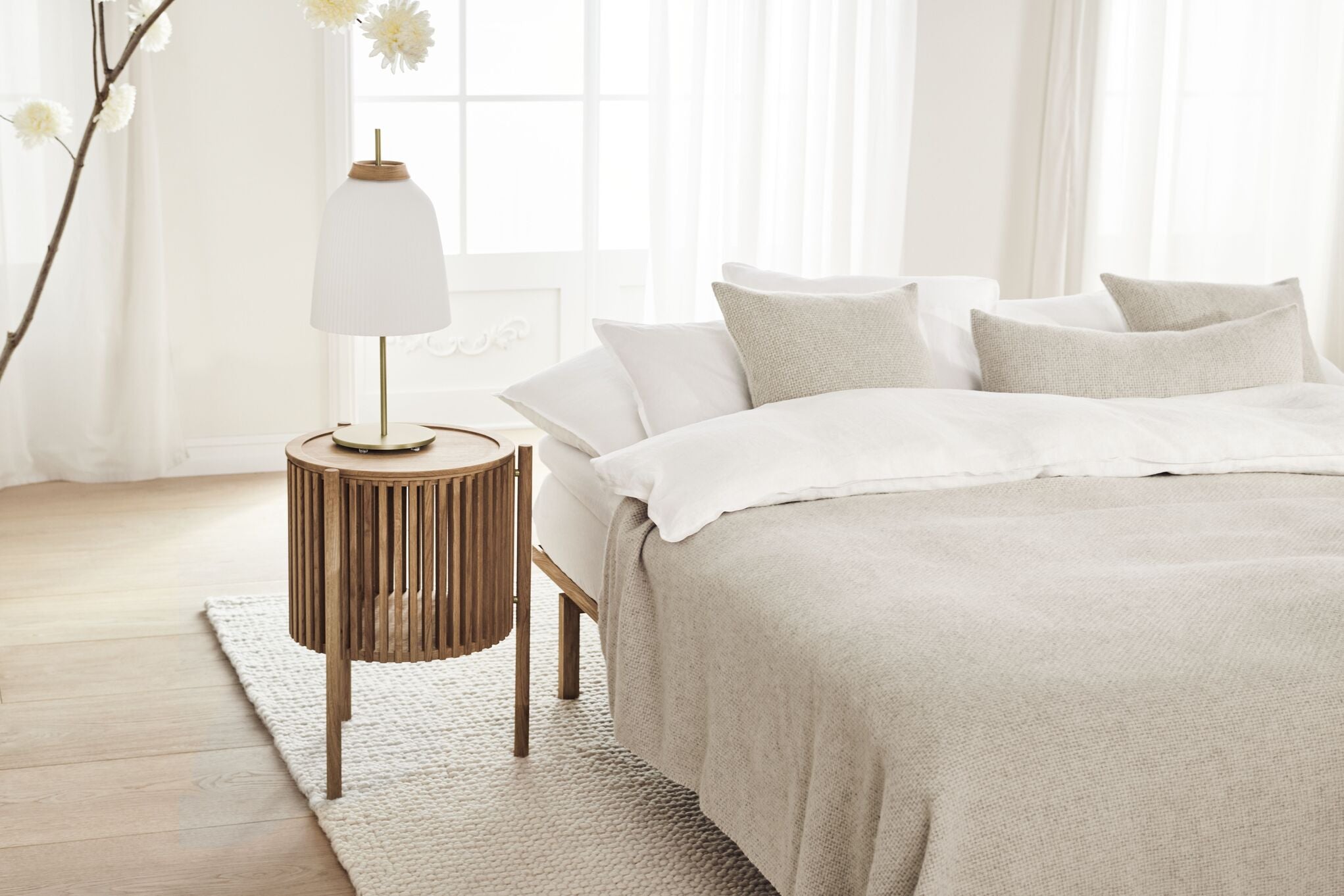 Kussen FREDA lichtgrijs