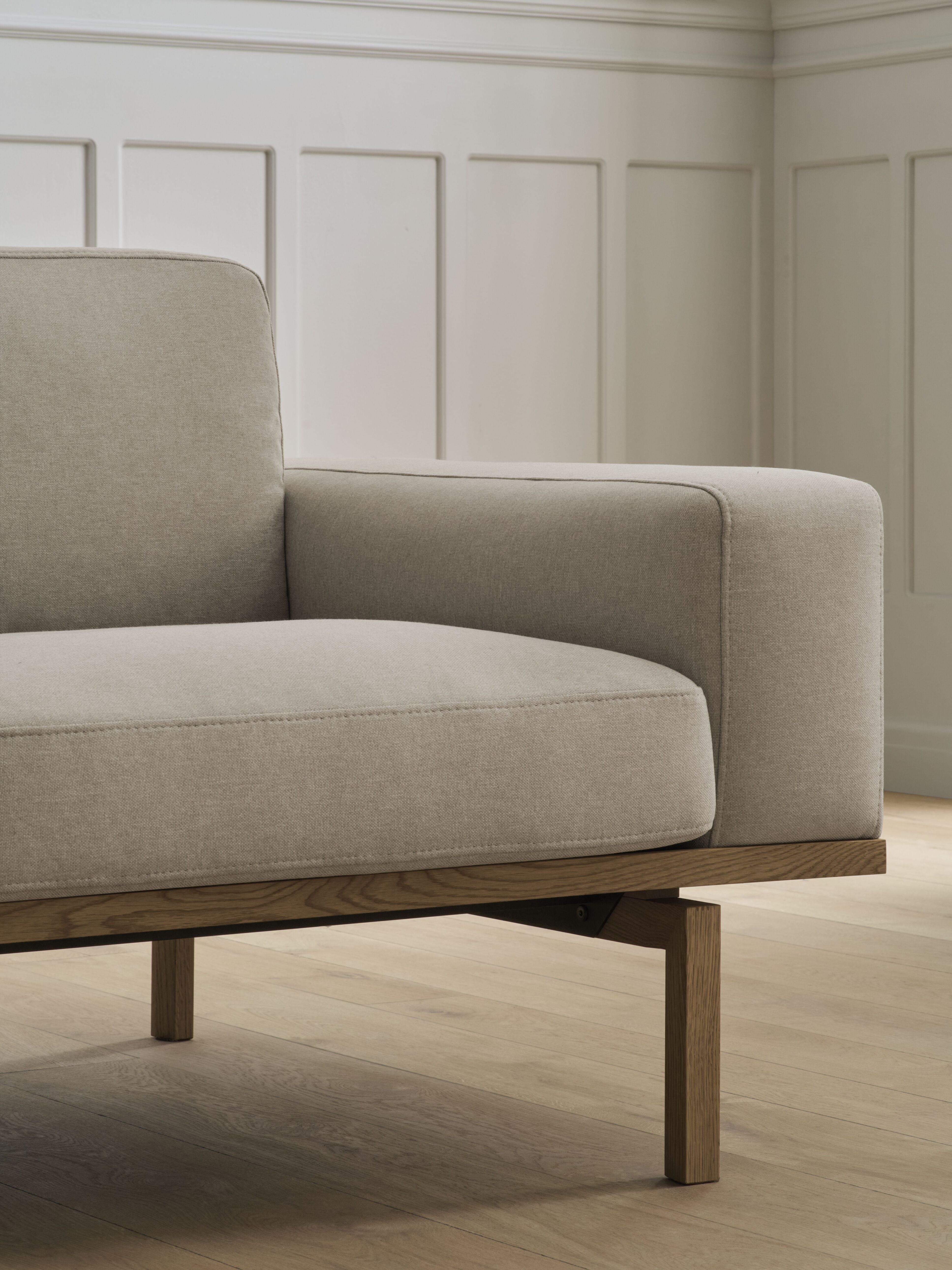 2-Personen-Sofa Elton-Basis aus gebleichtem Eichenholz